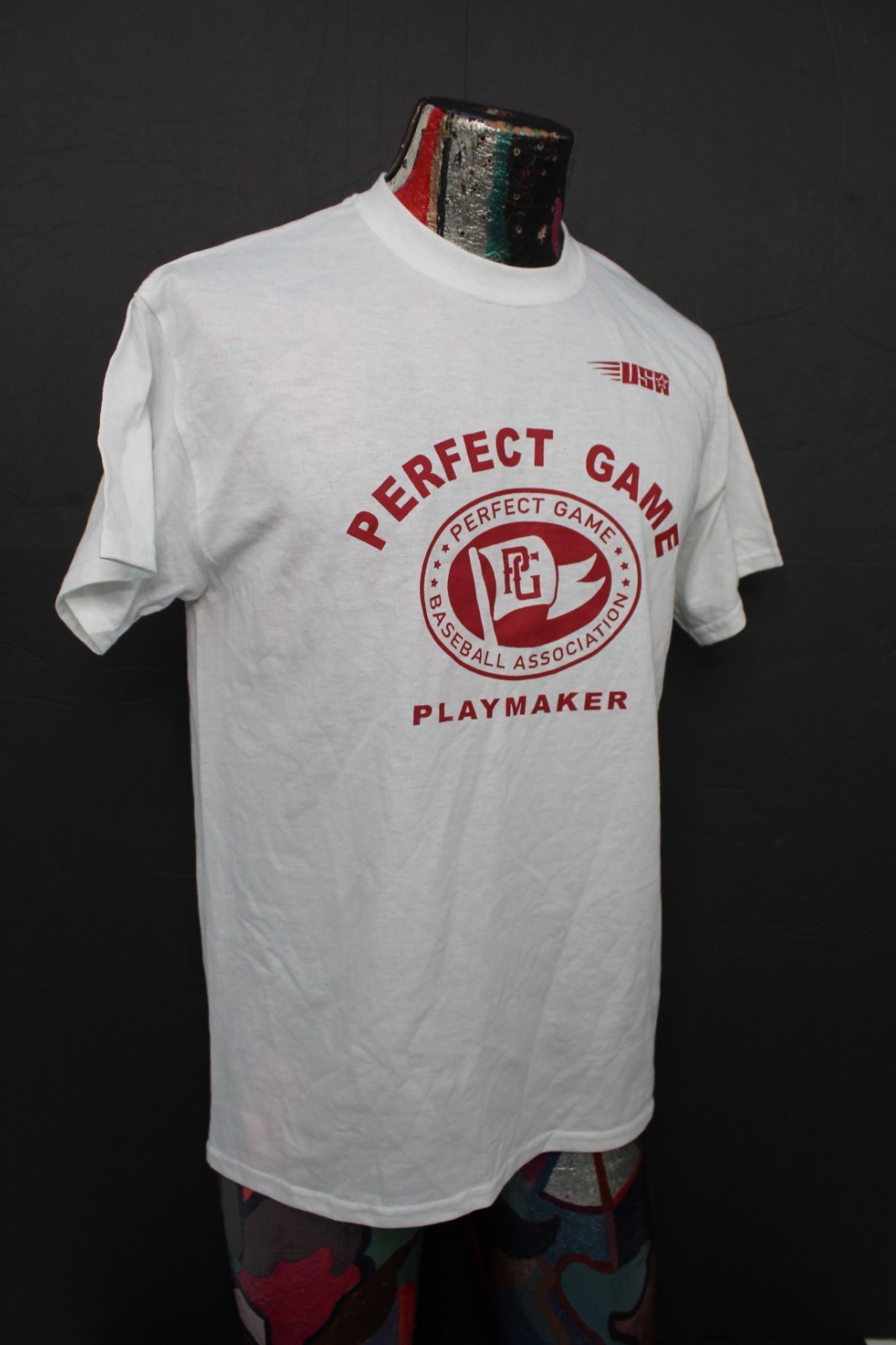 Perfect Game Baseball Association Mens White Tshirt Size Medium