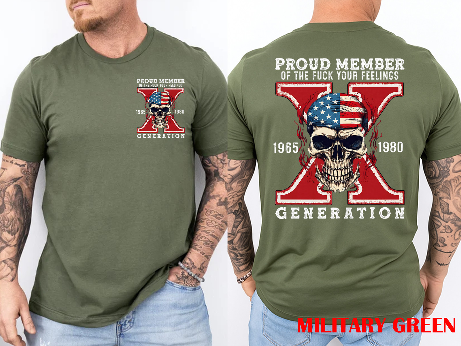 Proud Member of Your Feelings Horror Skull X Generation 2 Side T-Shirt