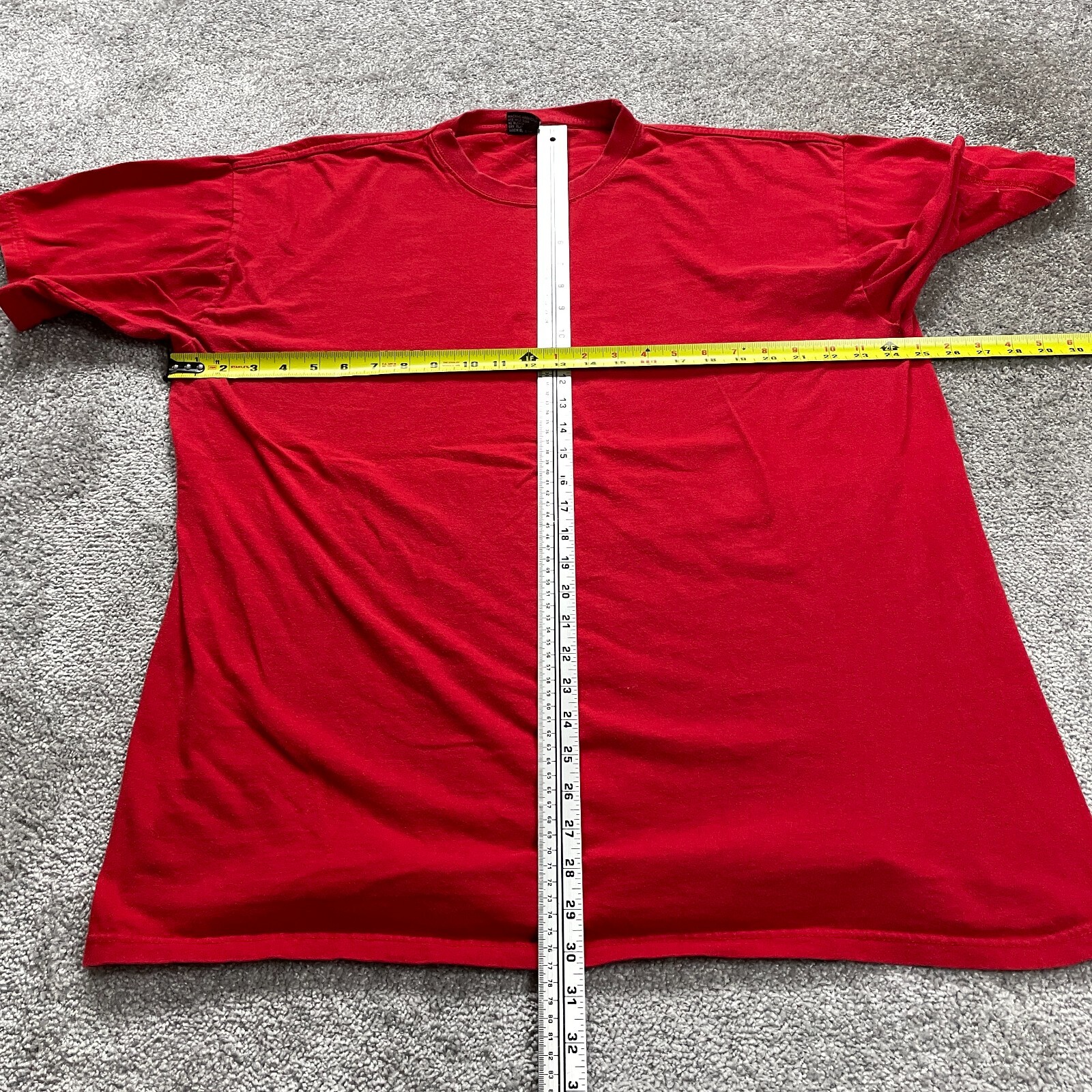 Gemrock Basic Tee T-Shirt Mens 3XL Red Crew Neck Short Sleeve Cotton Casual Top