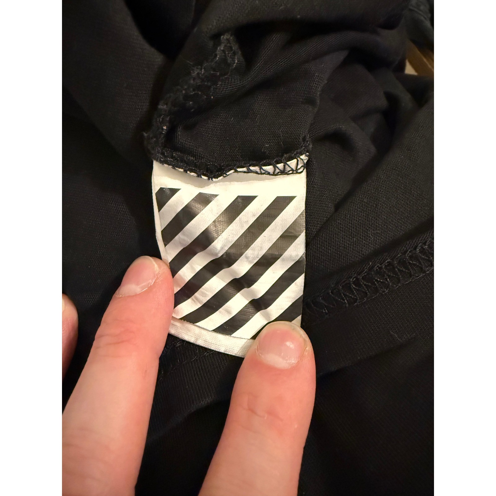 Off-White Virgil Abloh Tape Arrows Graphic T-Shirt Black Mens S Replica