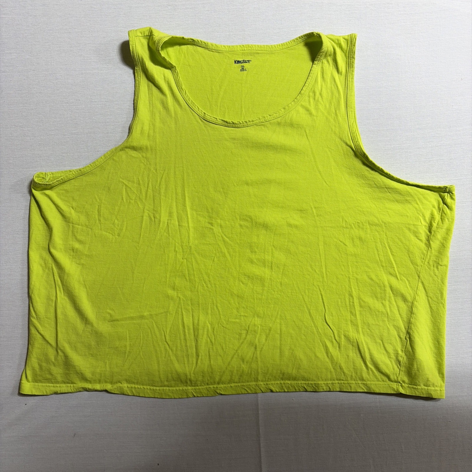 KingSize Men’s Big & Tall Cotton Tank Size 7XL Style 60-2087-9 Orange And Neon
