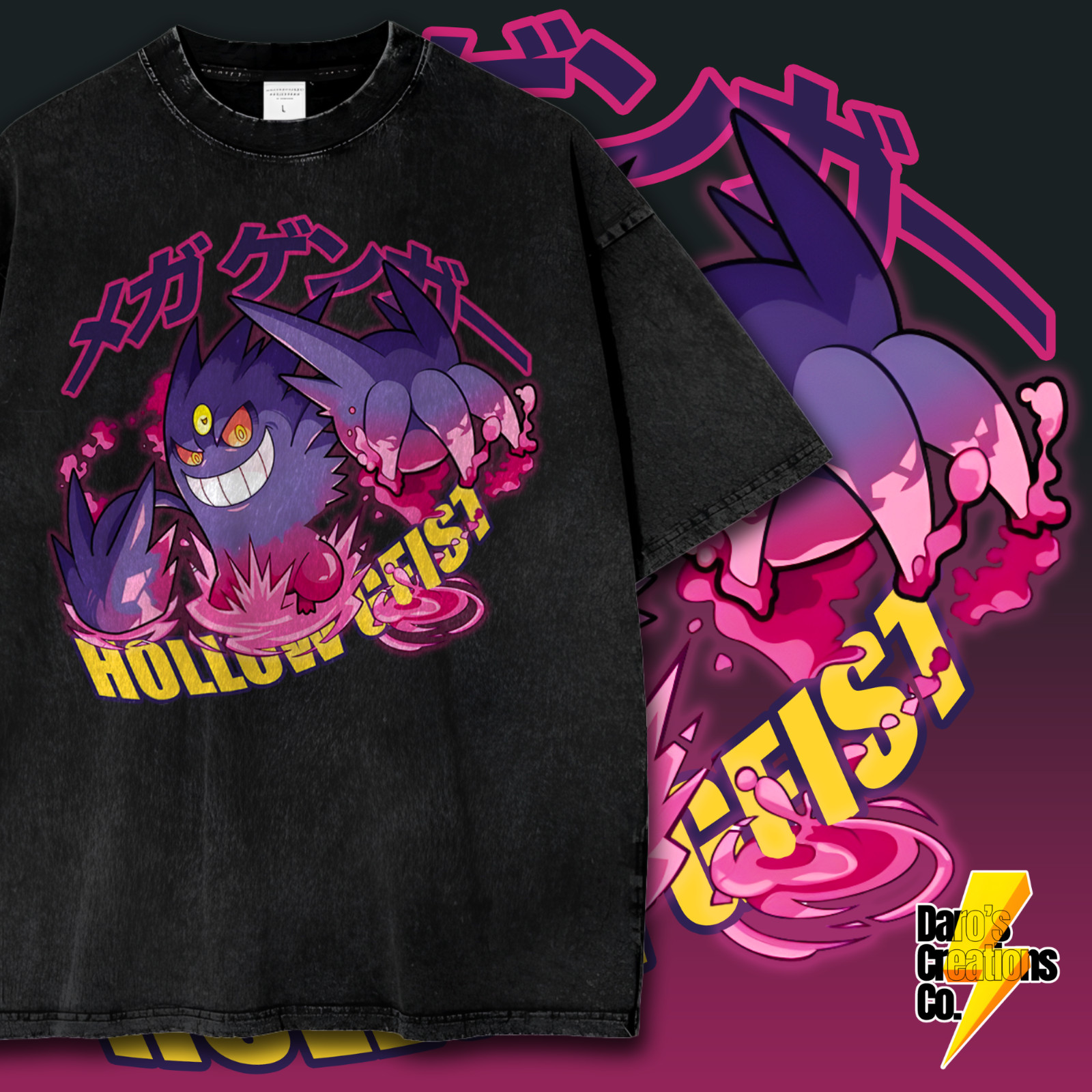 Pokemon Mega Gengar Custom Anime Shirt, Vintage Anime Shirt, Retro Anime Shirt