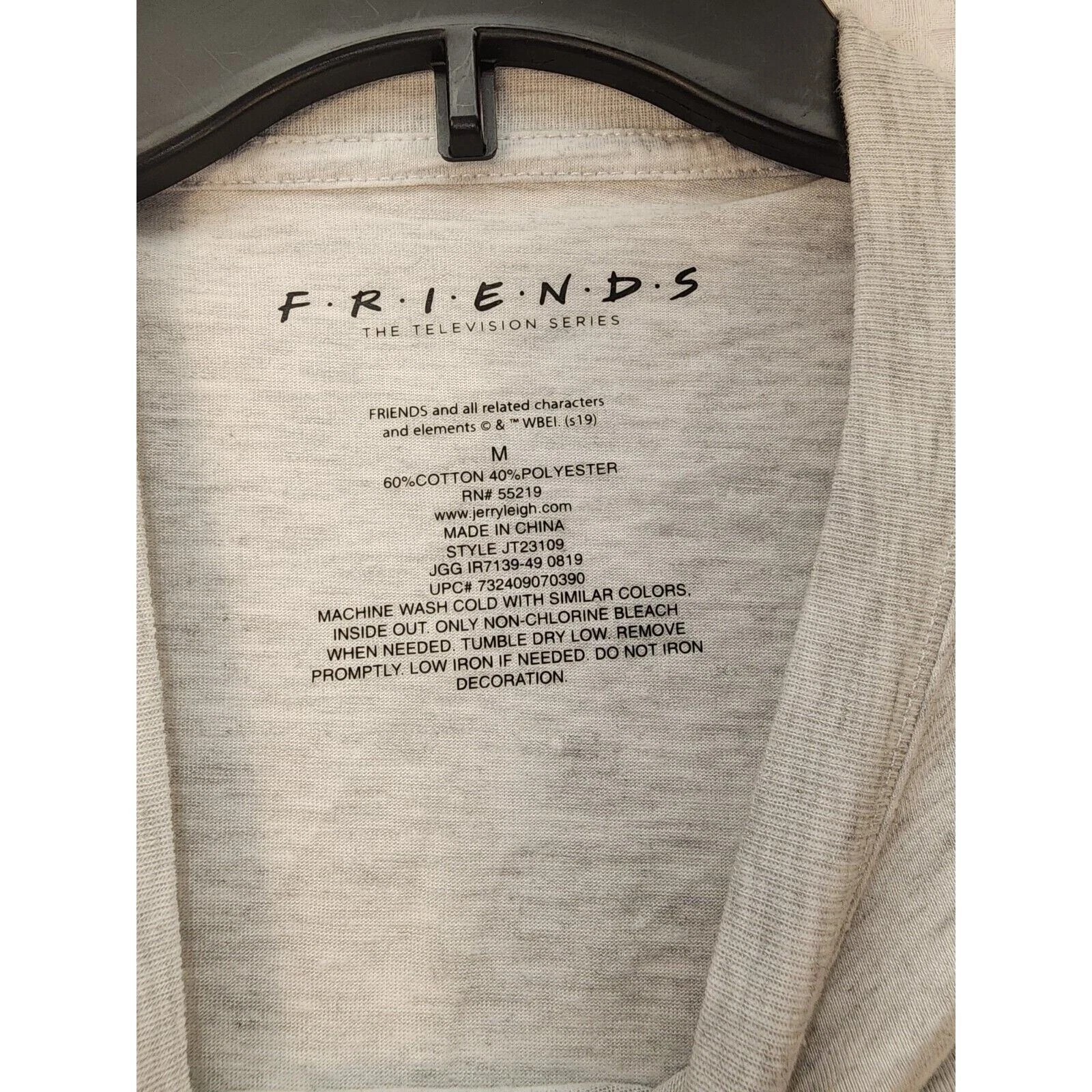 NWT – Official Friends TV Show Unisex Long Sleeve T-Shirt – Gray – All Sizes