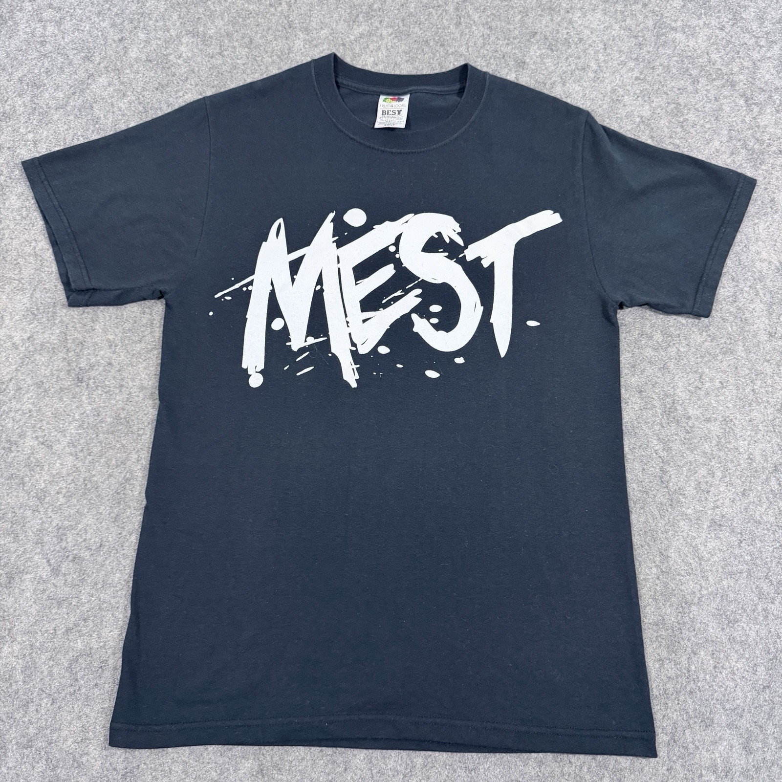 Fruit Of The Loom Best “Mest” Graphic Pullover T-Shirt Men’s Size Small Black