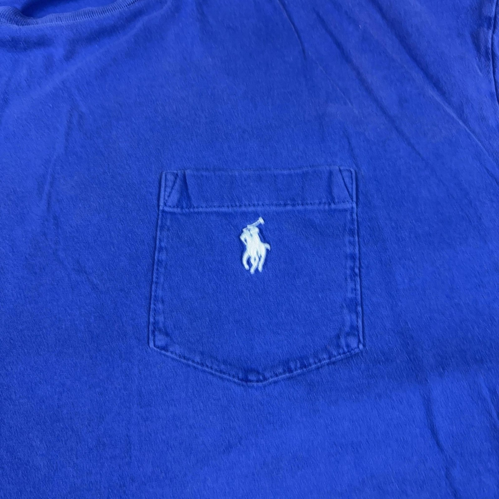 Polo Ralph Lauren Shirt Mens XL Blue Pocket Tagless Logo Cotton Jersey Tee