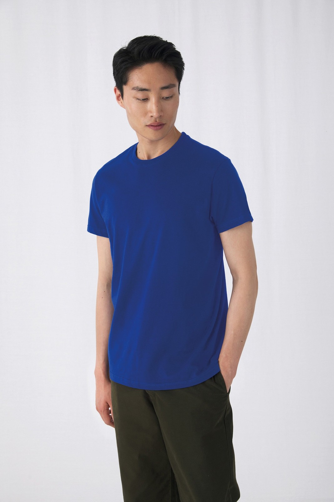 B&C Collection #E190 TU03T – Mens Plain Cotton T-Shirt Mid Weight Straight F (A)