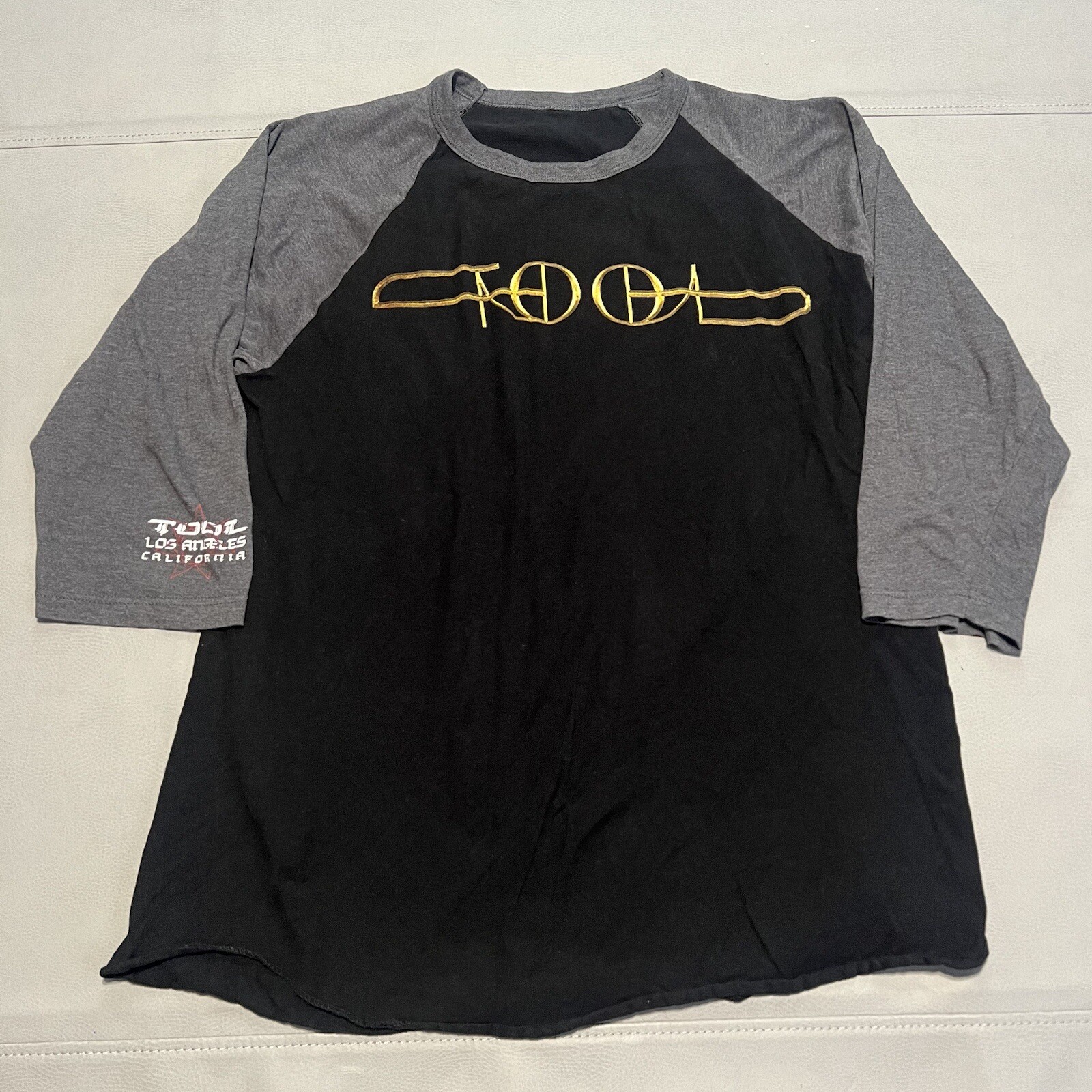 VTG Tool Los Angeles California Raglan Tour Torch Concert Band T-Shirt-M-5419
