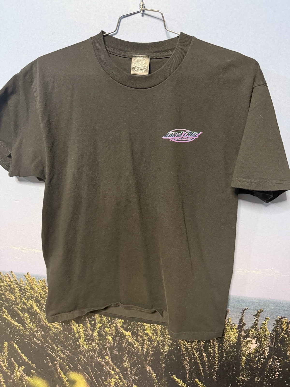 Vtg Santa Cruz Skateboards Shirt L Big Graphic Skate Preowned