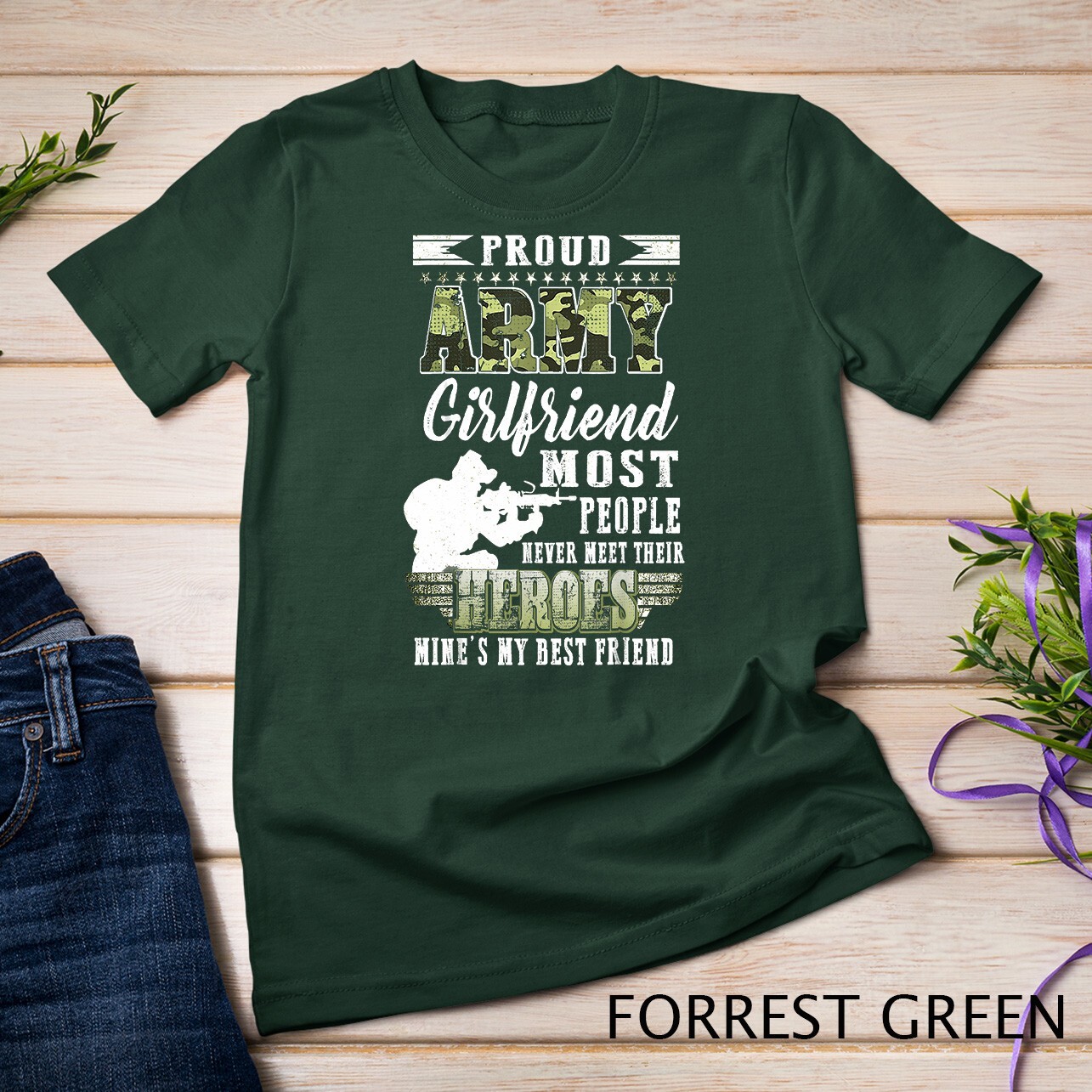 Womens Proud Army Girlfriend Most People T-Shirt Unisex T-shirt