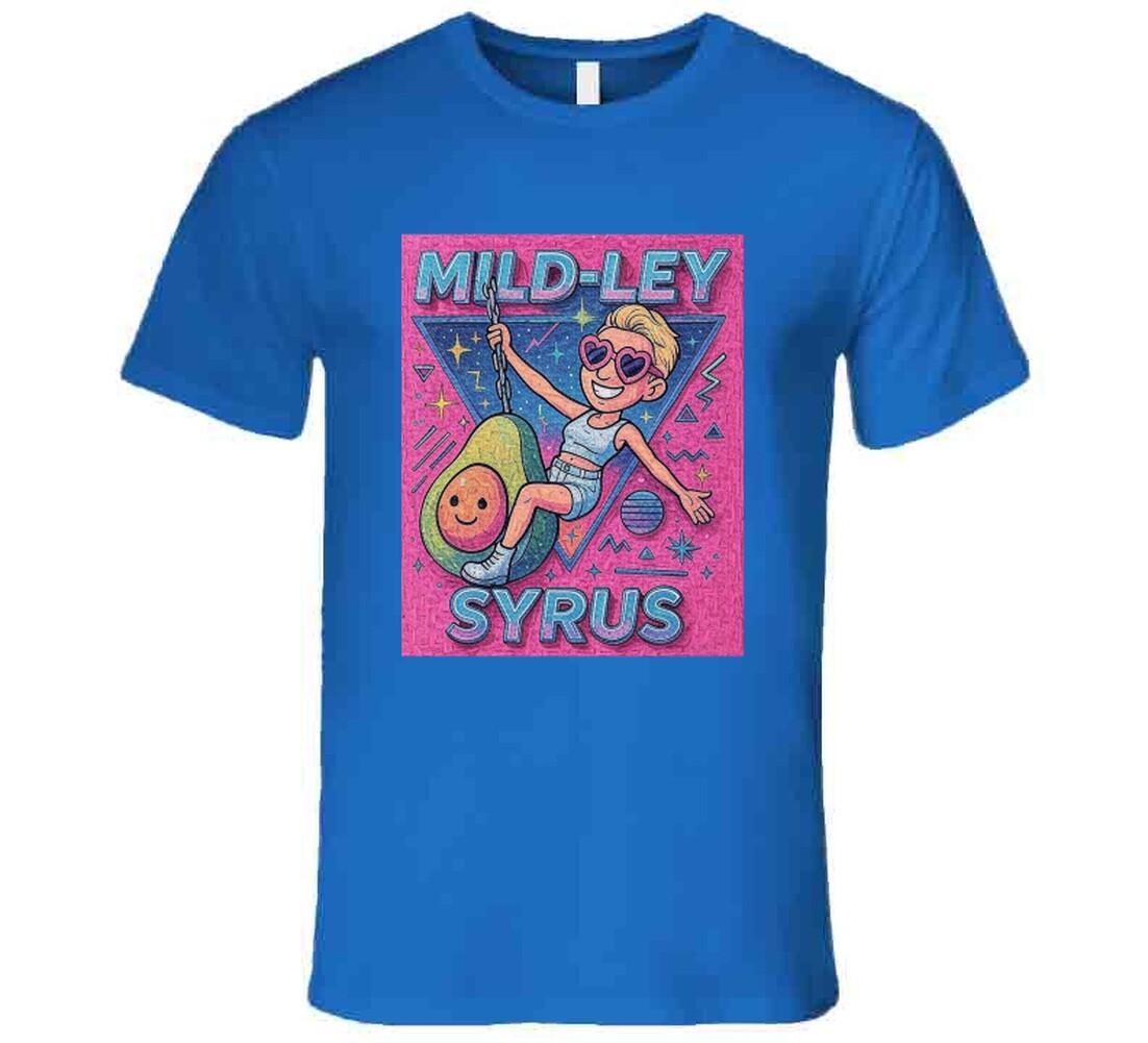 Mild-ley Syrus Funny Parody Pop Star Avocado Tee Swing Streetwear Miley T Shirt