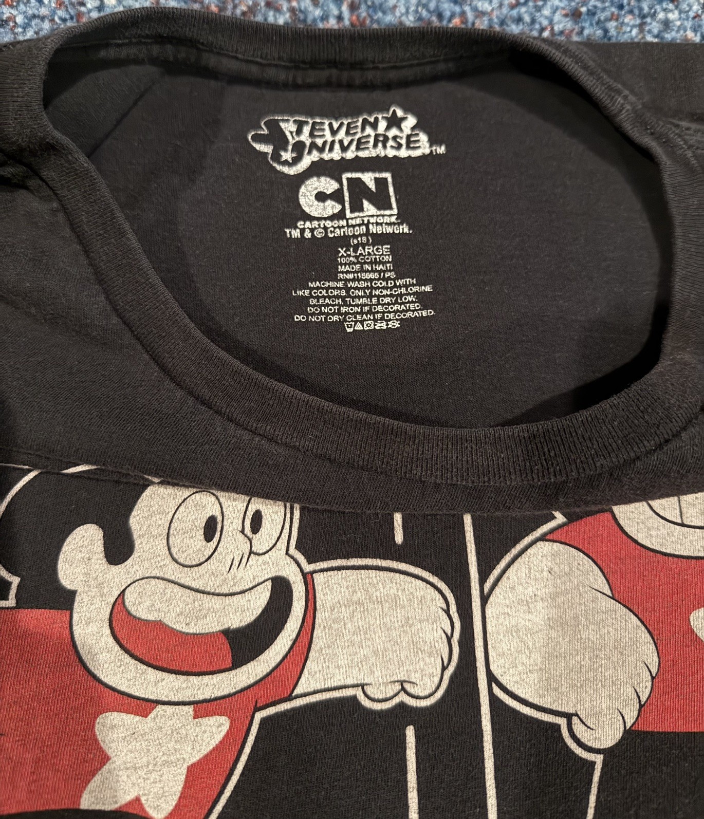Steven Universe 4 Poses In Boxes Men’s T-Shirt Black Size XL (X-Large) Hot Topic
