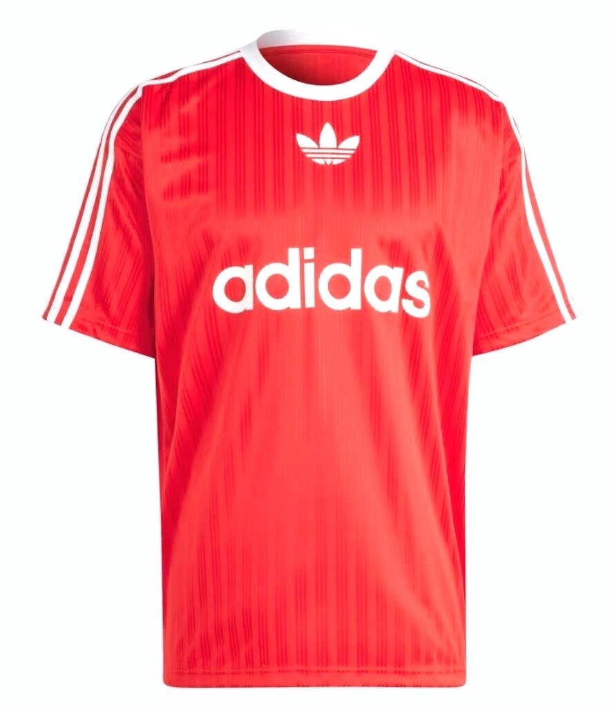 NEW MEN’S ADIDAS ORIGINALS TREFOIL POLY TEE SHIRT SIZE Large RED IM9458 Scarlet
