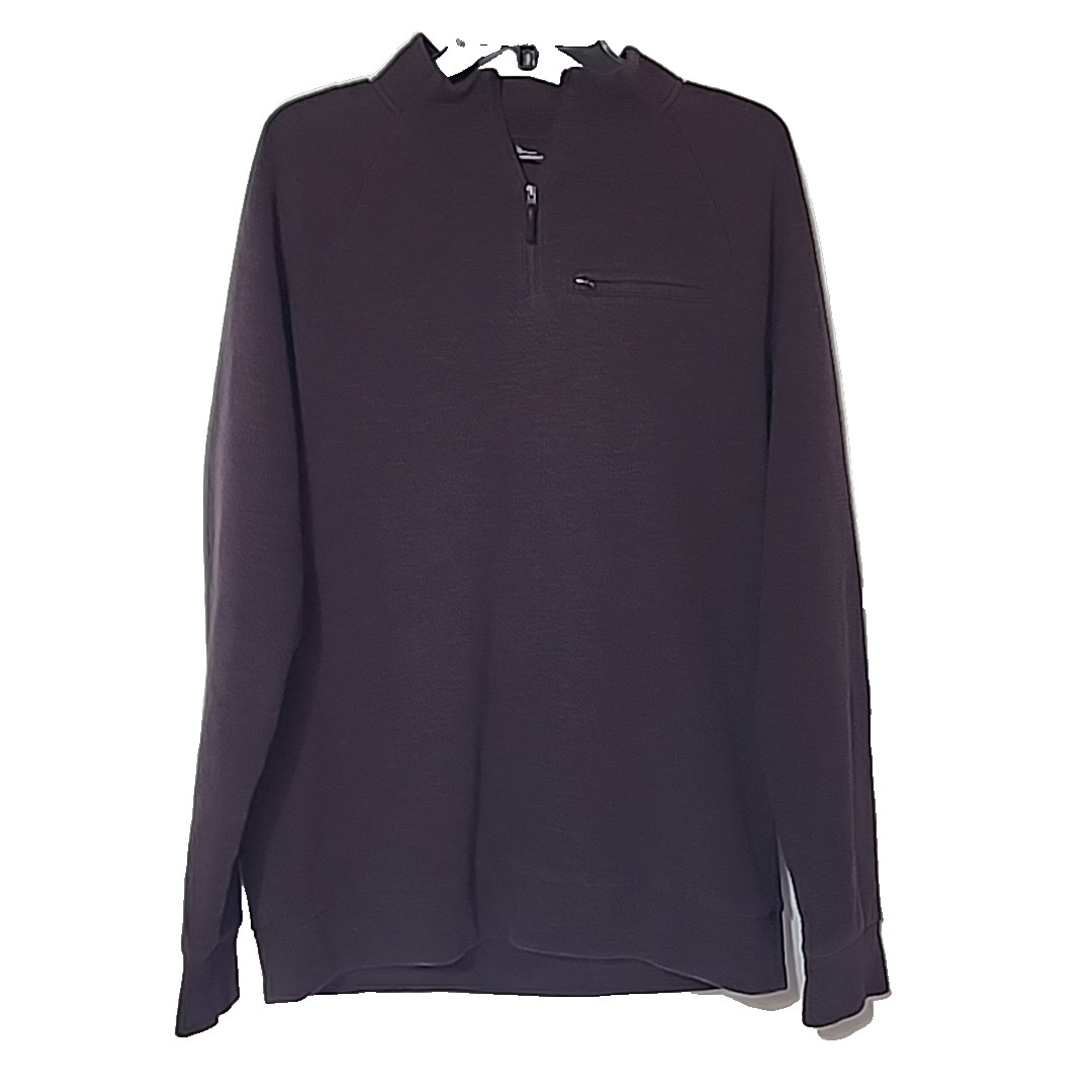 Marc Anthony 1/4 Zip Pullover Purple Black Slim Fit Men’s Medium