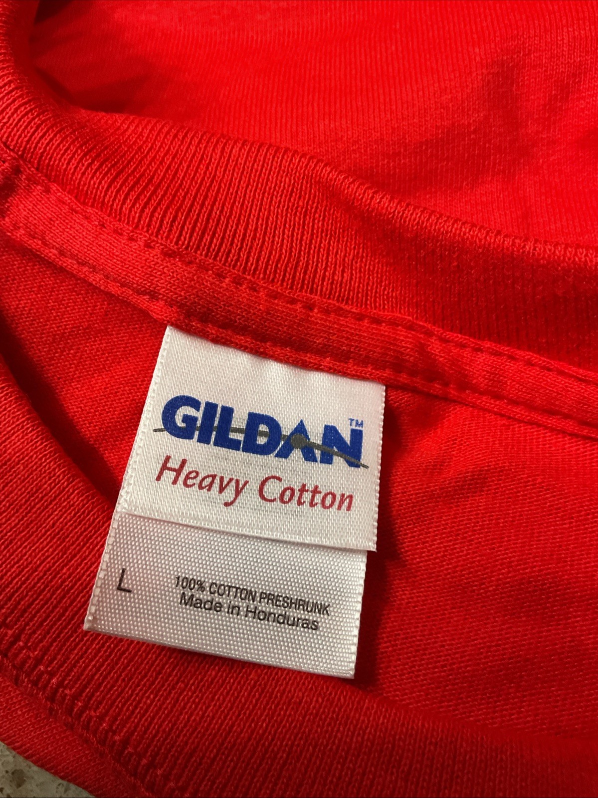 National Physical Fitness Tshirt Size Large Red Gilden Cotton Chest 44×29” New