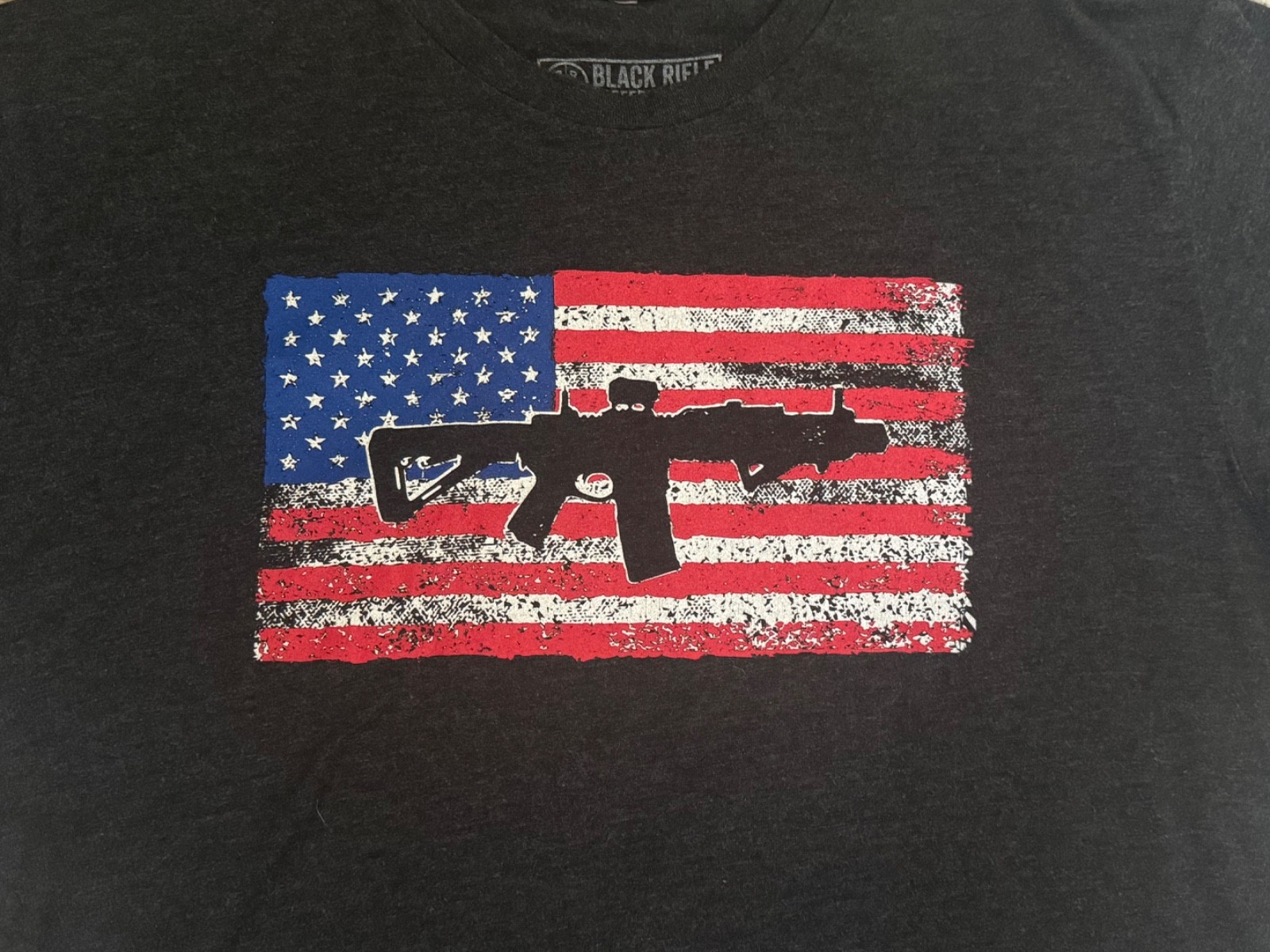 Black Rifle Coffee Company SBR AR American Flag Tee Men L USA, Military