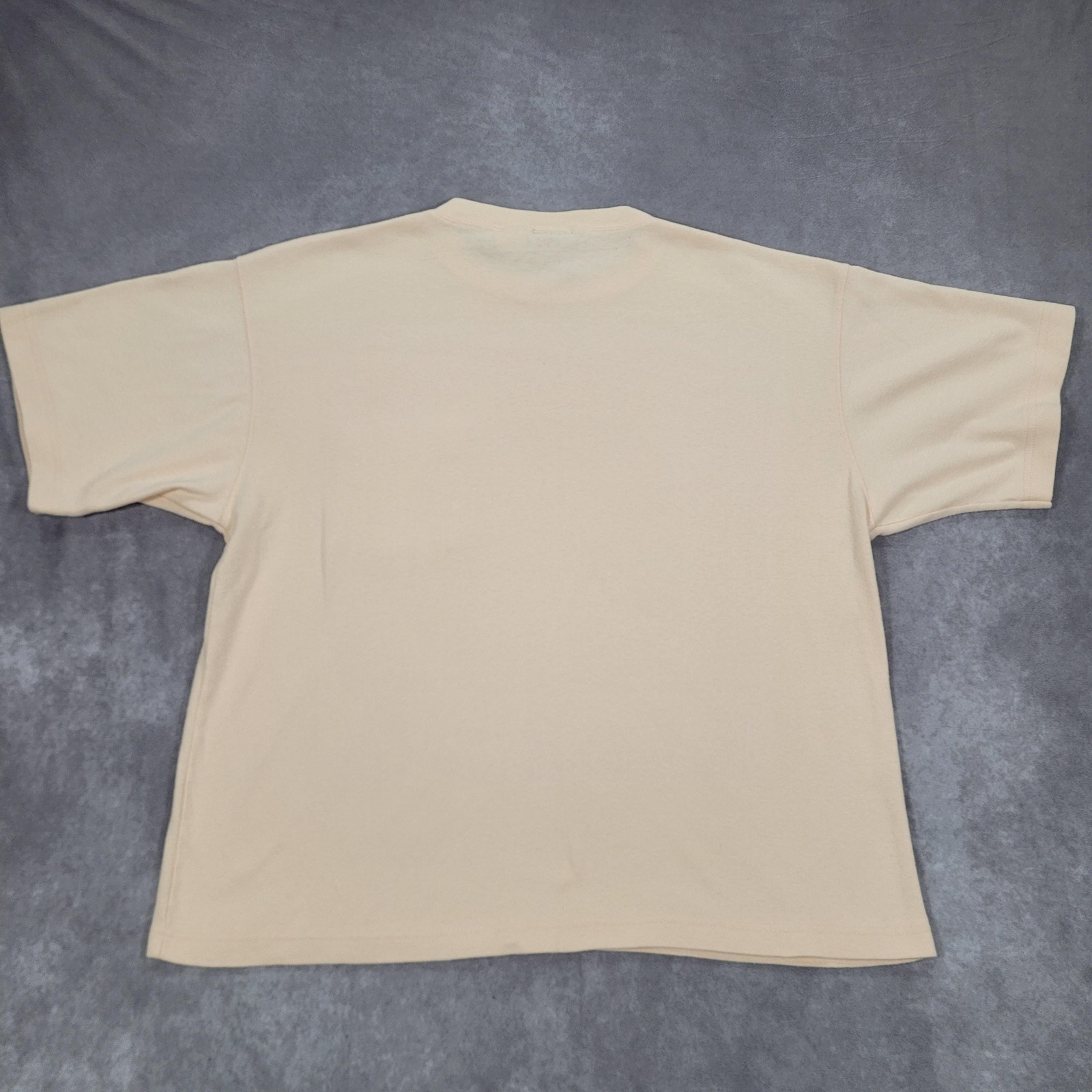 Vintage Eddie Bauer Shirt Mens Large Beige Made USA Pocket Basic Boxy Minimalist