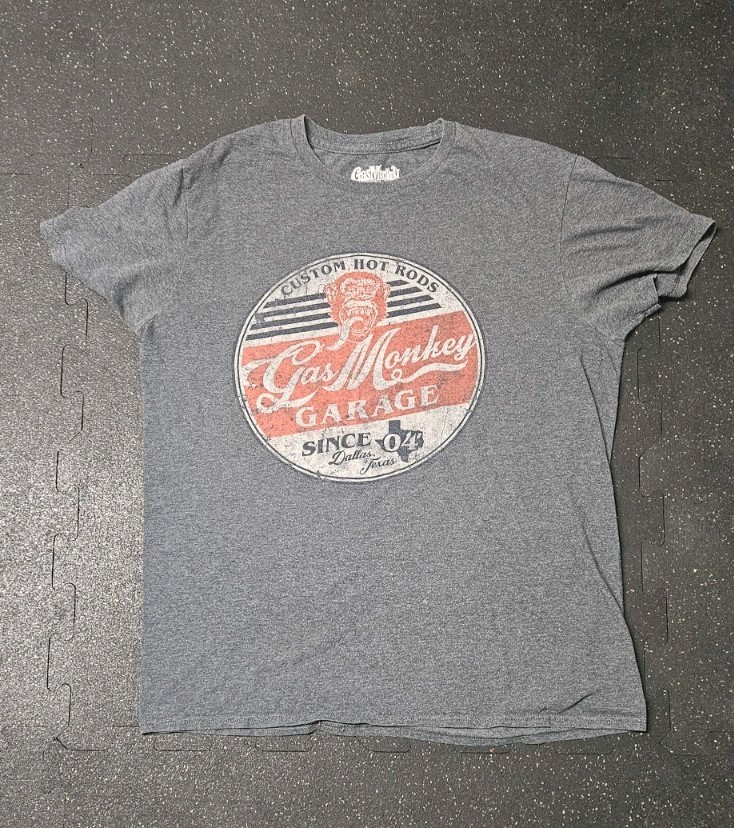 Gas Monkey Garage Custom Hot Rods Men’s Shirt Size M Gray T Shirt