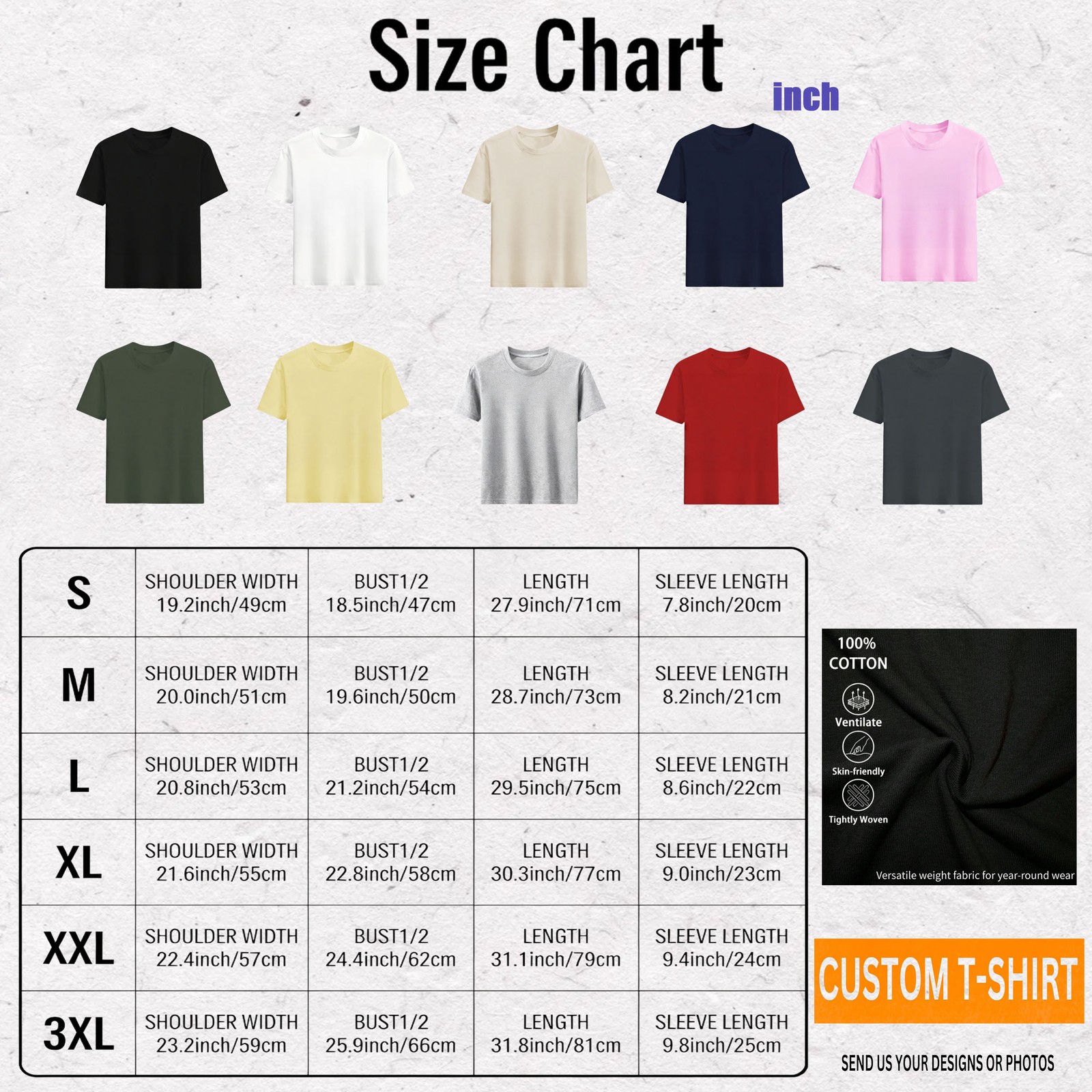 Custom Adult T-Shirt – Front & Back Print with Your Image – Personalized Design