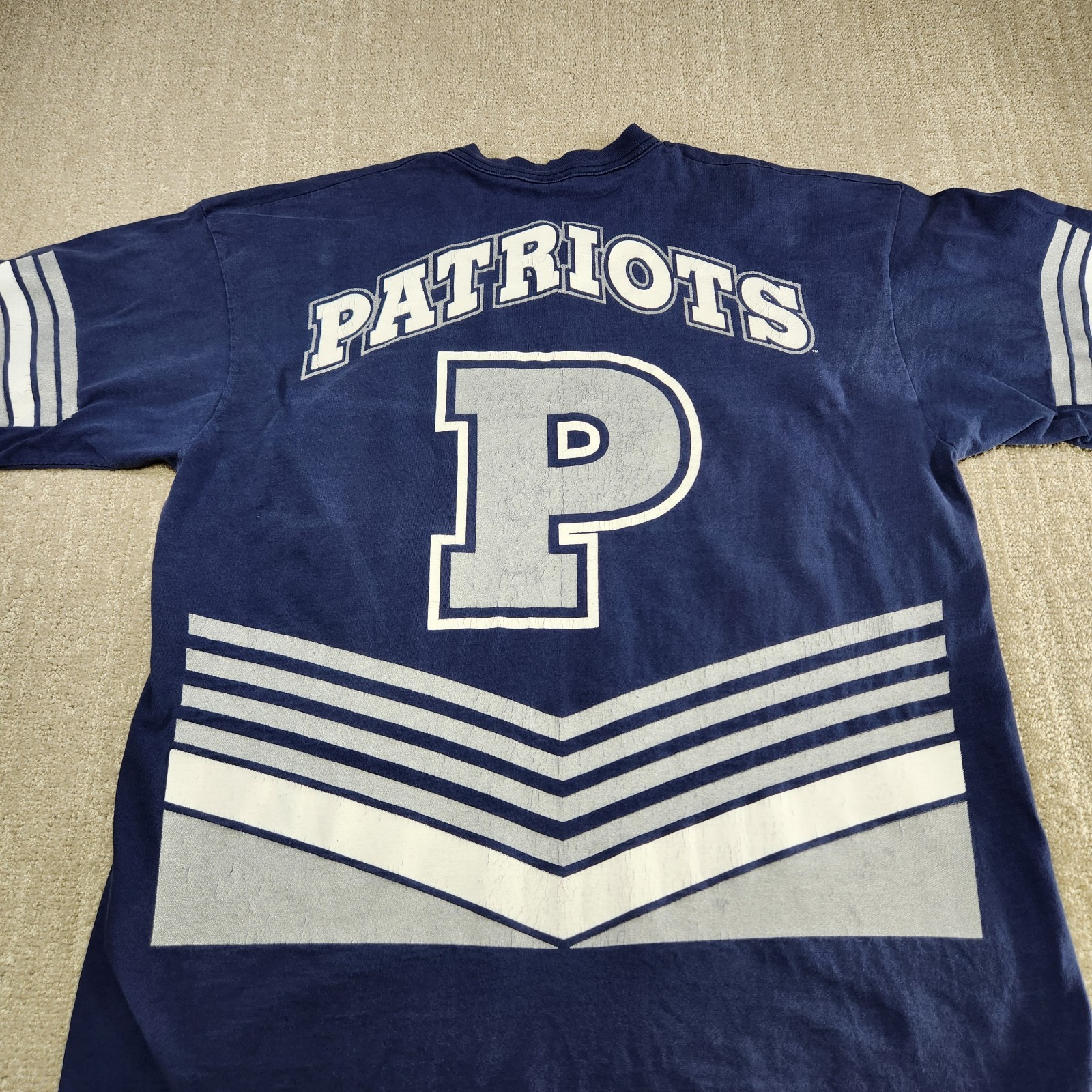 Vintage 90s New England Patriots Shirt Men XL AOP Salem Sports Single Stitch NFL