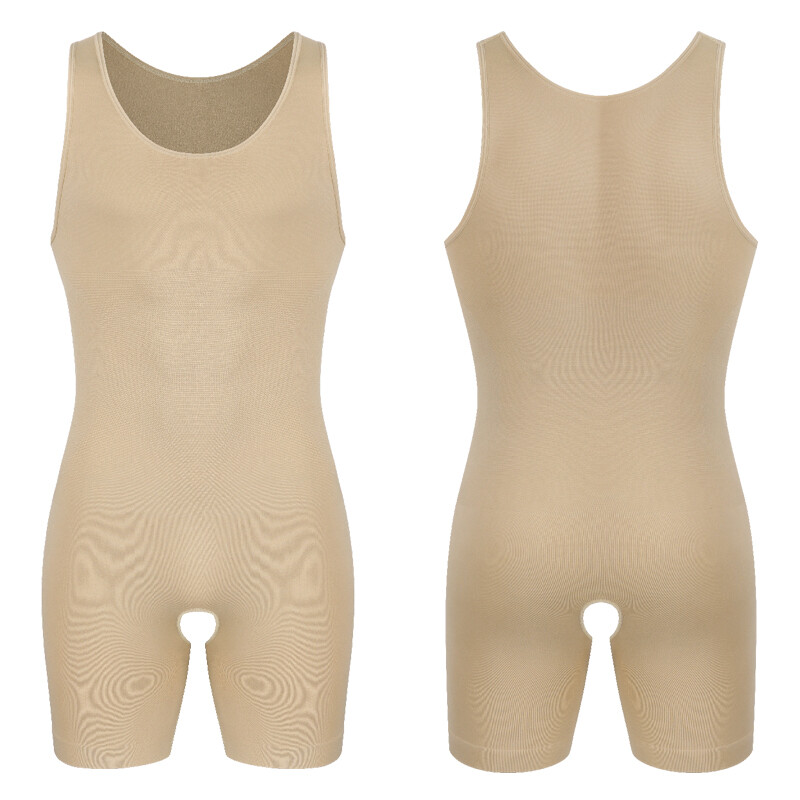 Fajas Colombianas Para Hombre Men Compression Full Body Shaper Workout Bodysuit