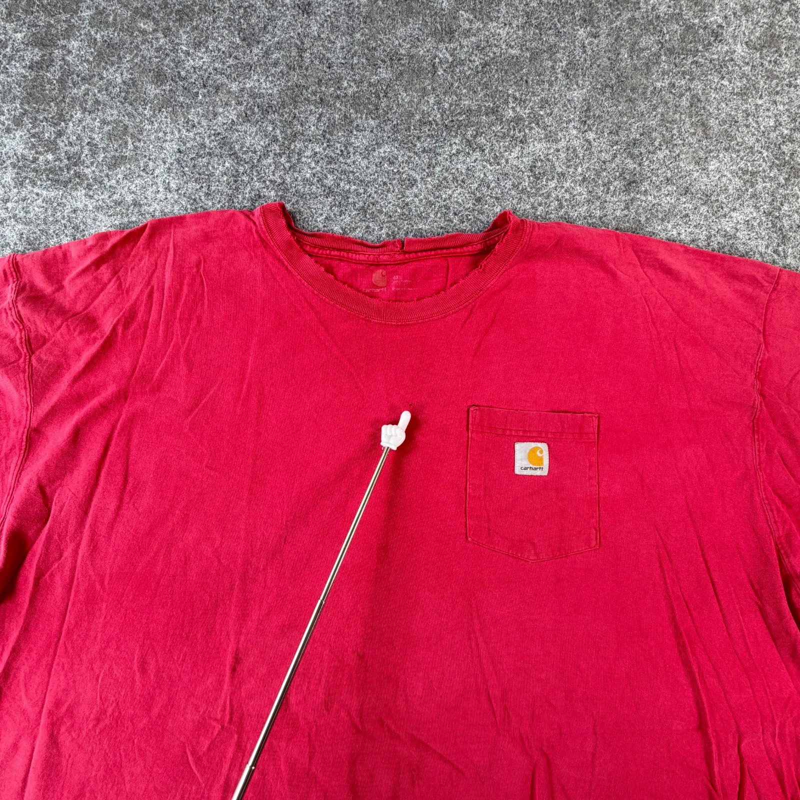 Carhartt Iconic K87 Pocket T Shirt Mens 4XL Red Cotton Short Sleeve Loose Fit