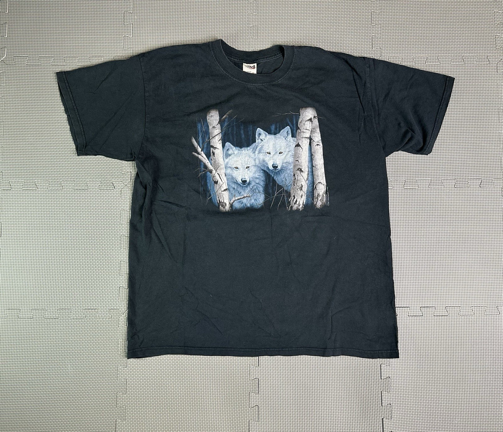 Vtg Anvil Wolves Wolf T-shirt Mens XL Frentner 2002 Y2K Cotton