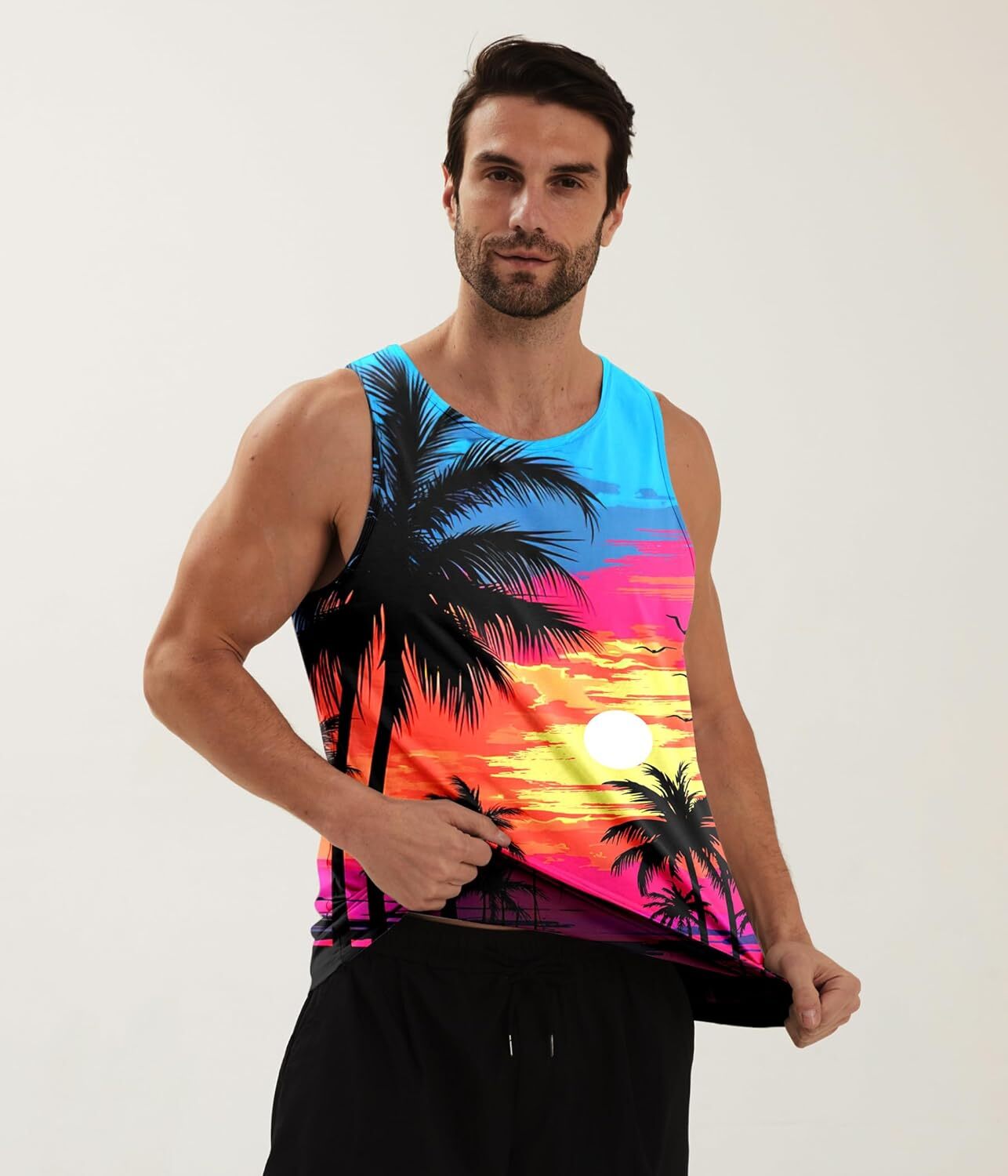 Mens Tank Tops Funny Graphic Summer Sleeveless Tank Top,comfortable, breathable