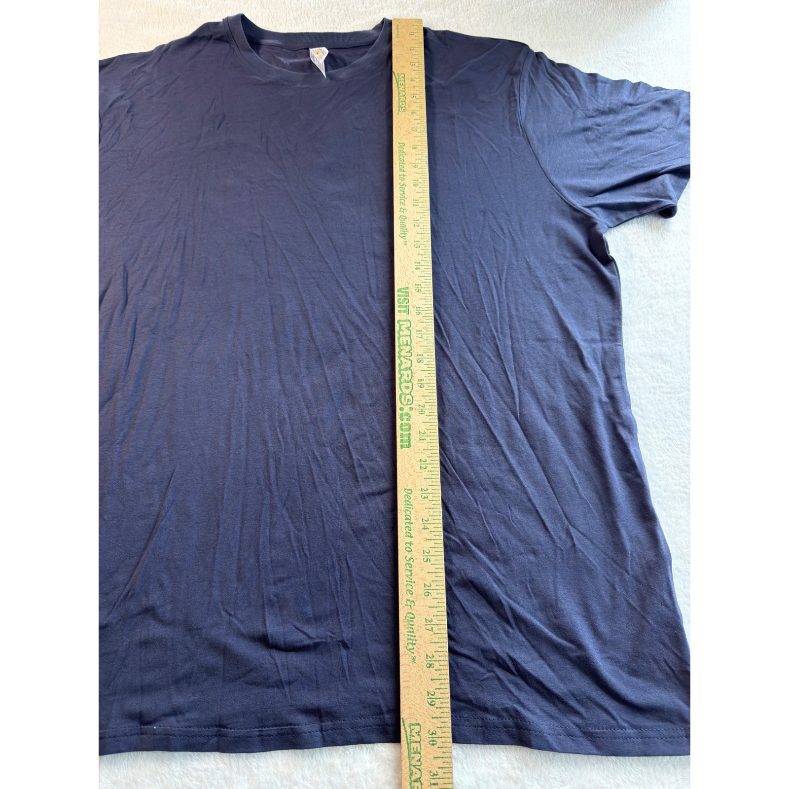 Royal Avalon Mens XL Navy Blue Bamboo Cotton Blend Stretch Crew Neck T-Shirt
