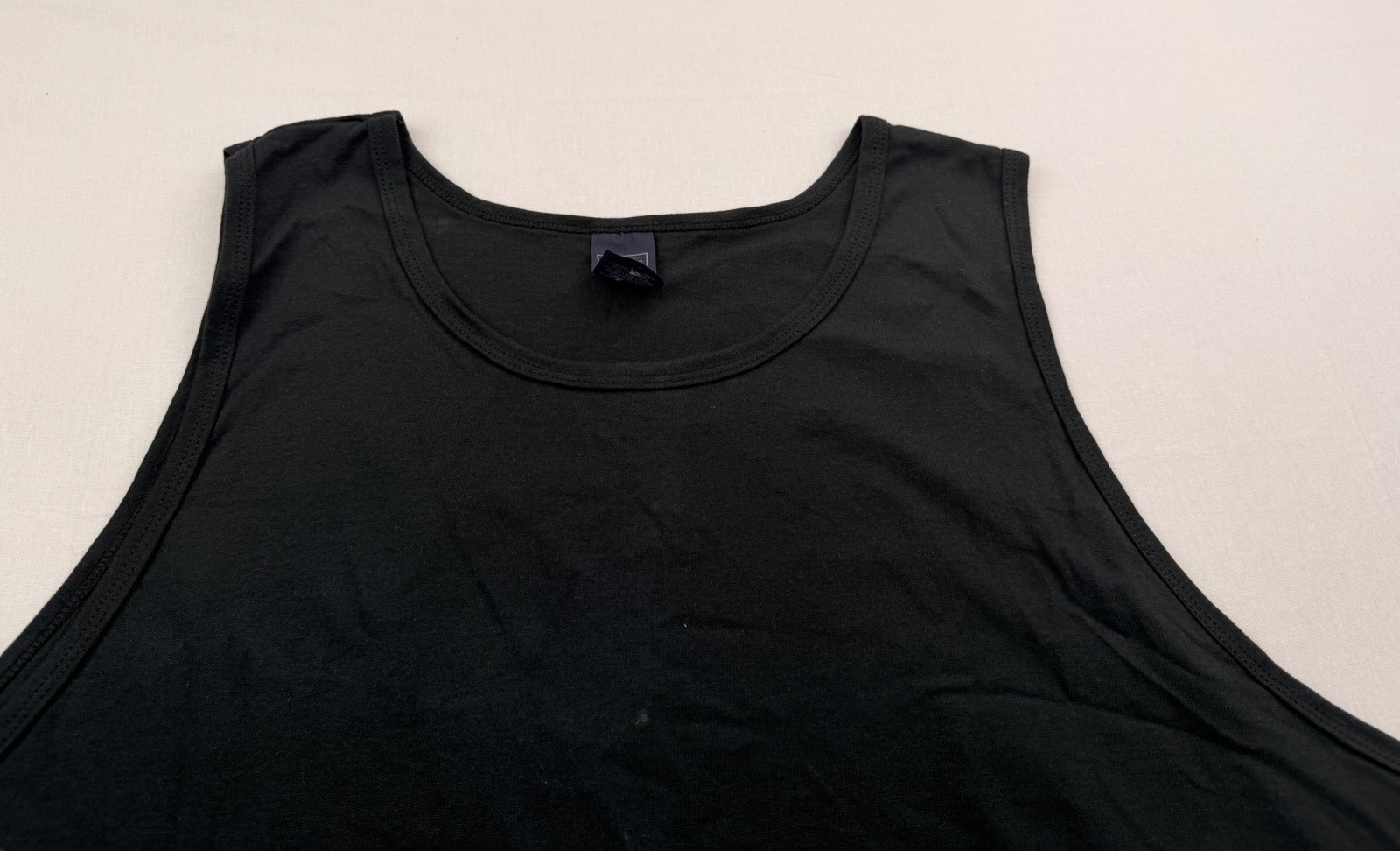 Basic Editions Mens 4XL Black Tank Top Sleeveless 100 Cotton Big Tall Casual Tee