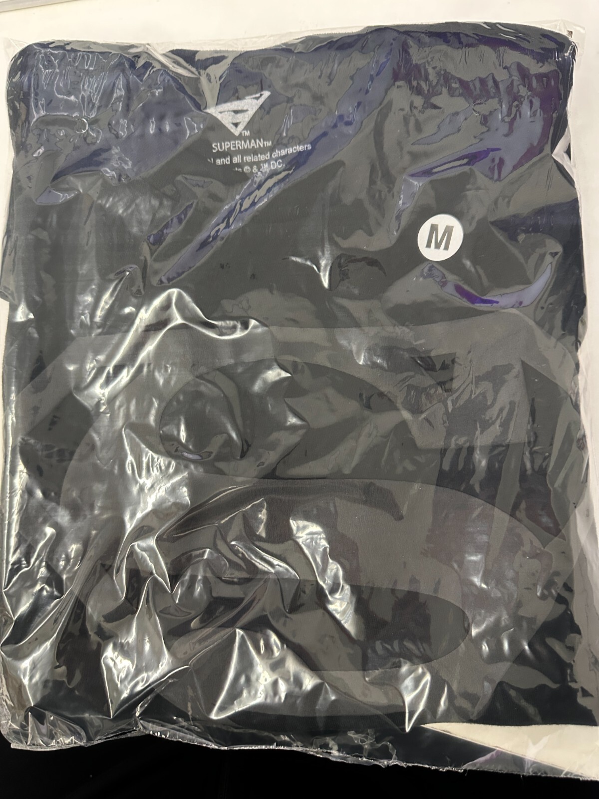 SUPERMAN ORIGINAL LOGO T SHIRT BLACK TEE OFFICIAL ITEM
