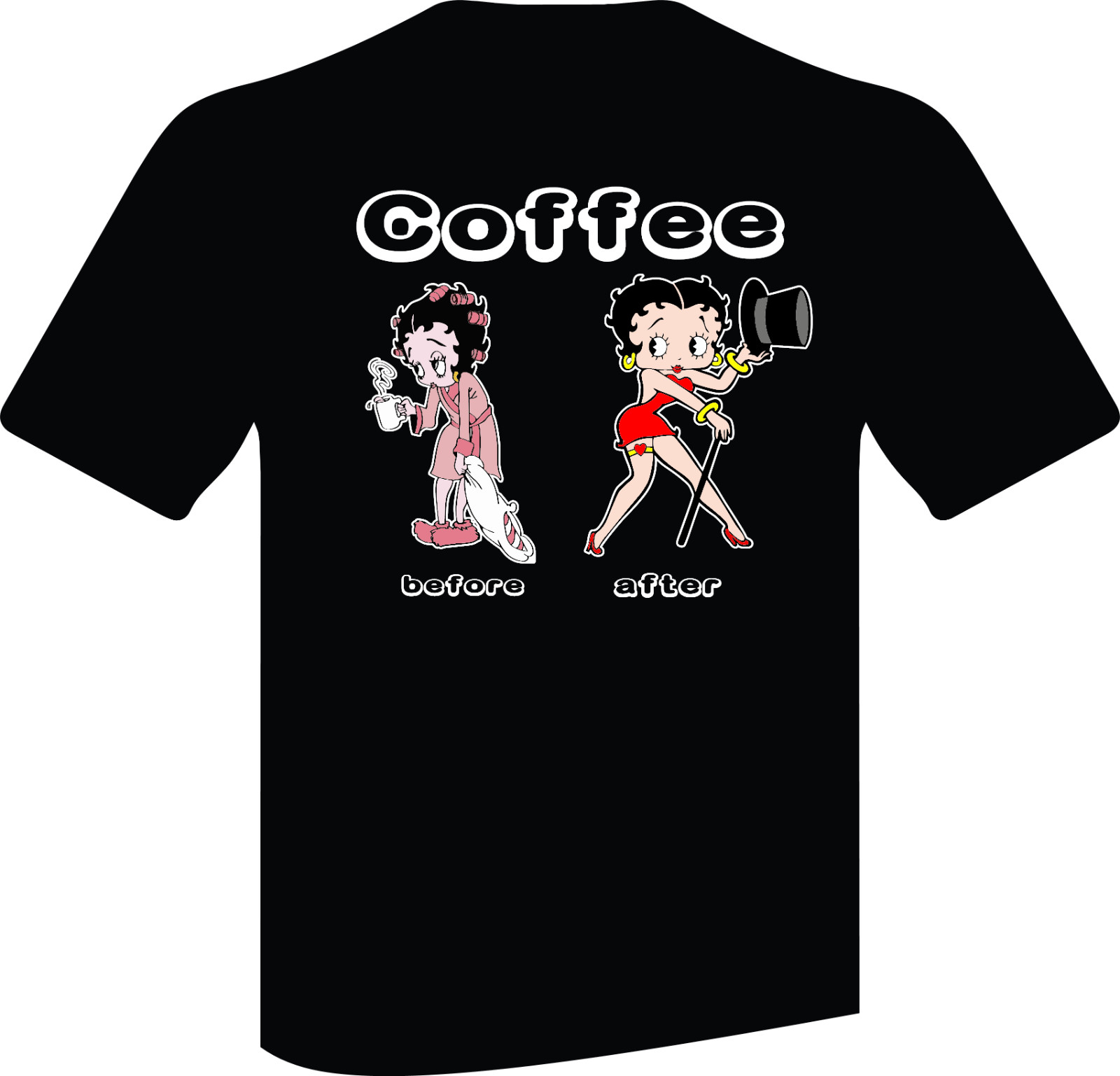 funny B Boop coffee t shirt NEW any size contact seller, any color.