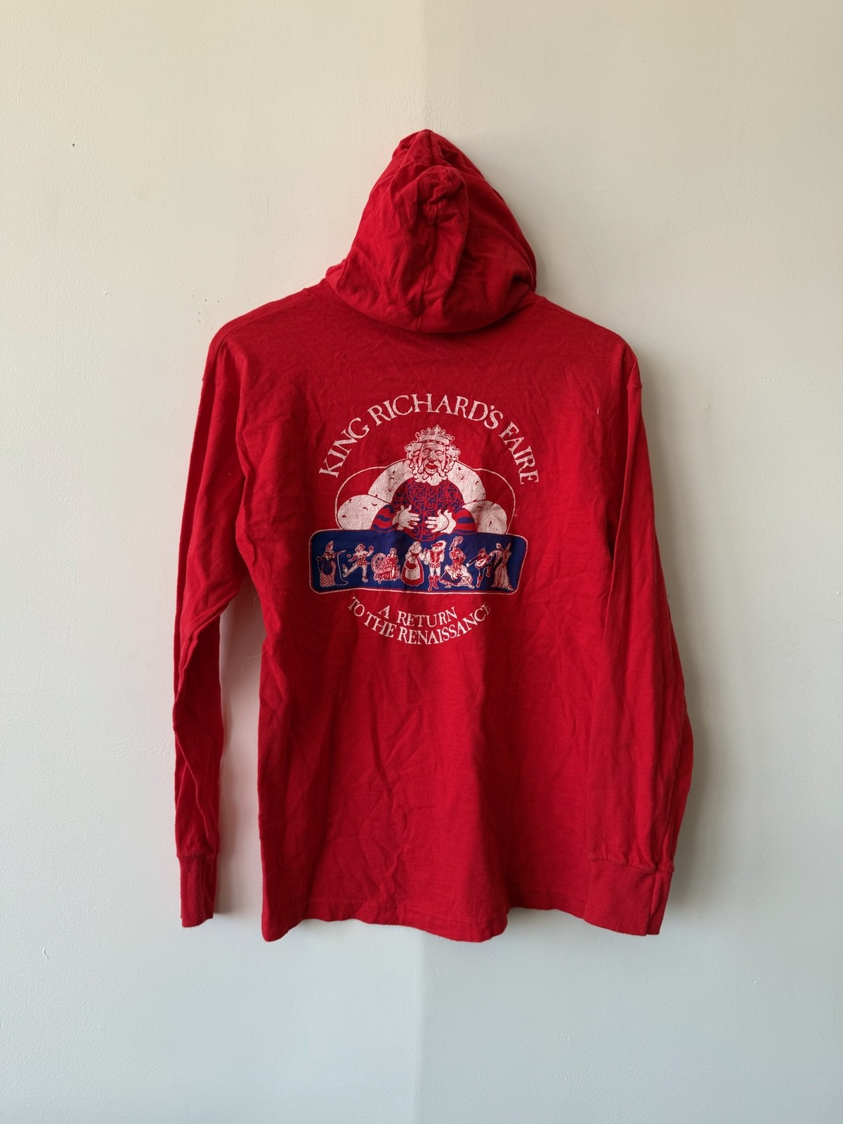 Vintage King Richard’s Faire Hoodie Shirt Mens Small Anvil Brand Renaissance 90s