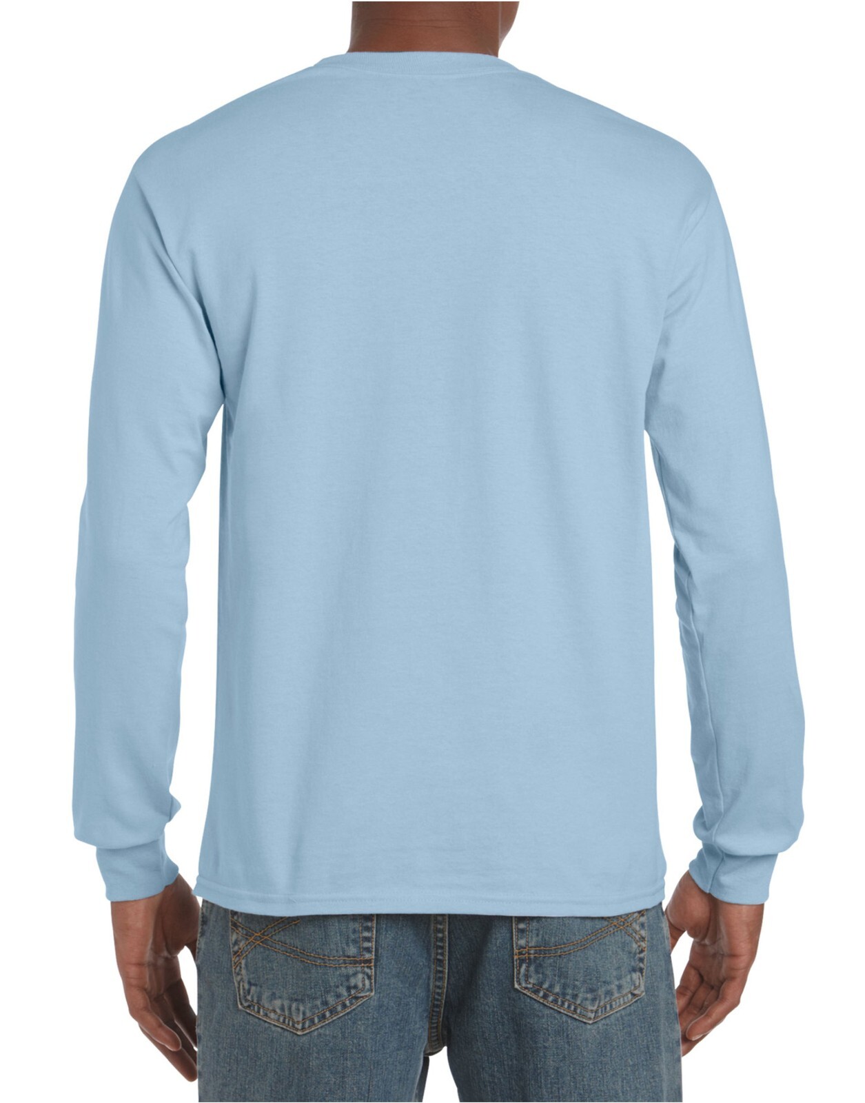 Gildan Mens Plain Long Sleeve Crew Neck Ultra Cotton T Shirts, Tops | S-2XL