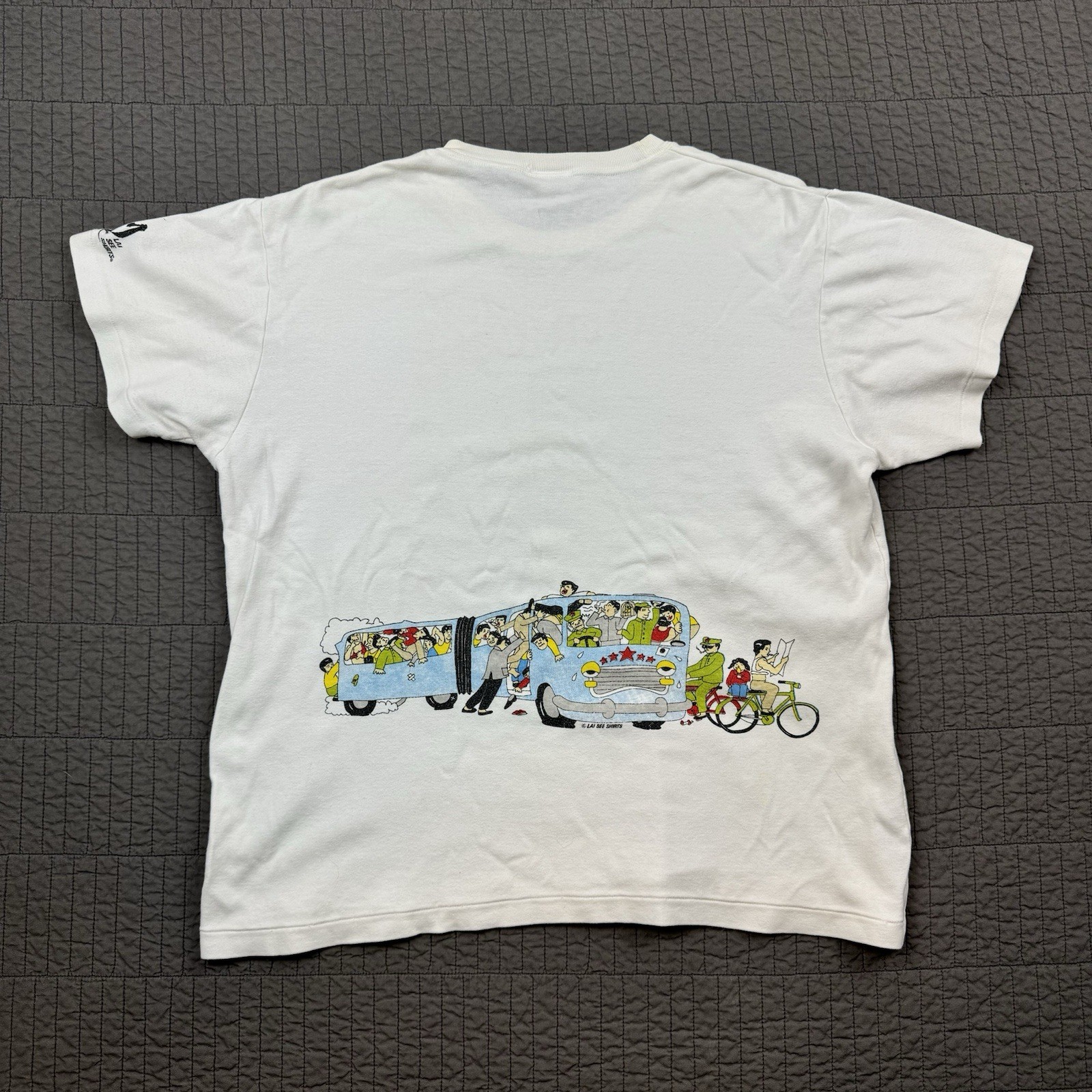 Vintage Lai See Shirts T Shirt Men’s XL White I Survived China Single Stitch