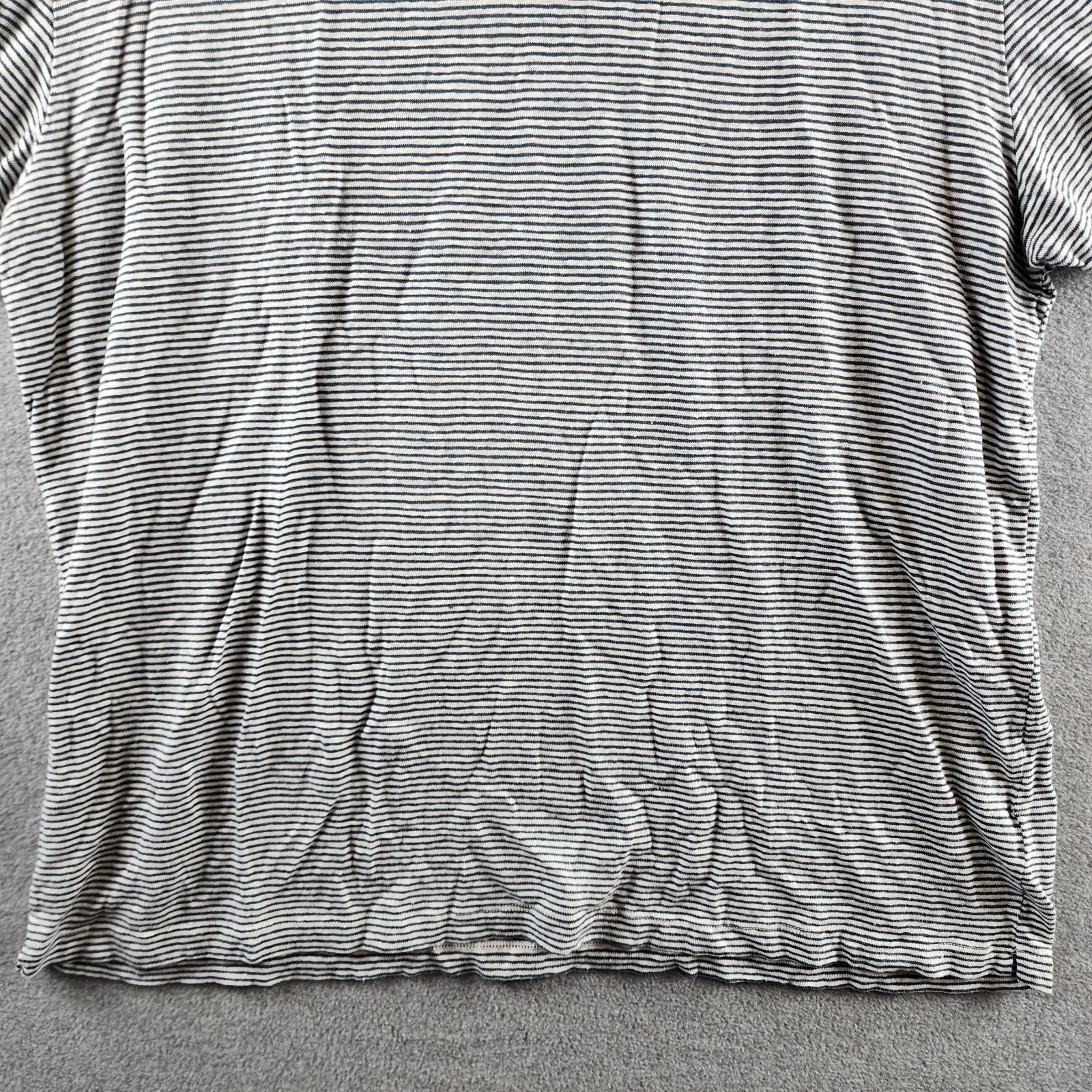 The Men’s Store at Bloomingdale’s Striped Linen Tee XL Dark Slate Short Sleeve