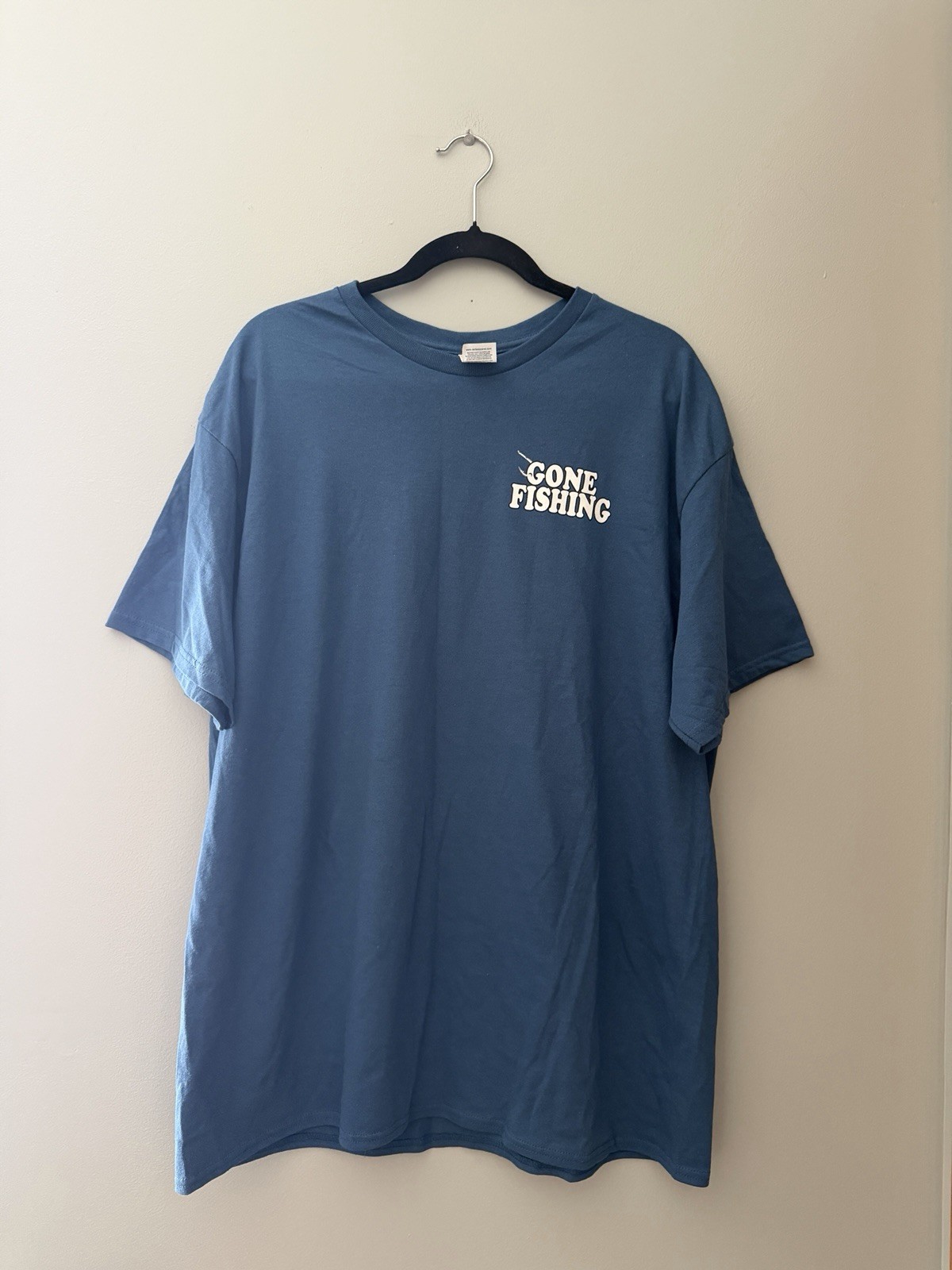 Delta Pro Weight XL Blue Fish Fishing Graphic Print Crew Neck Short Sleeve Tee