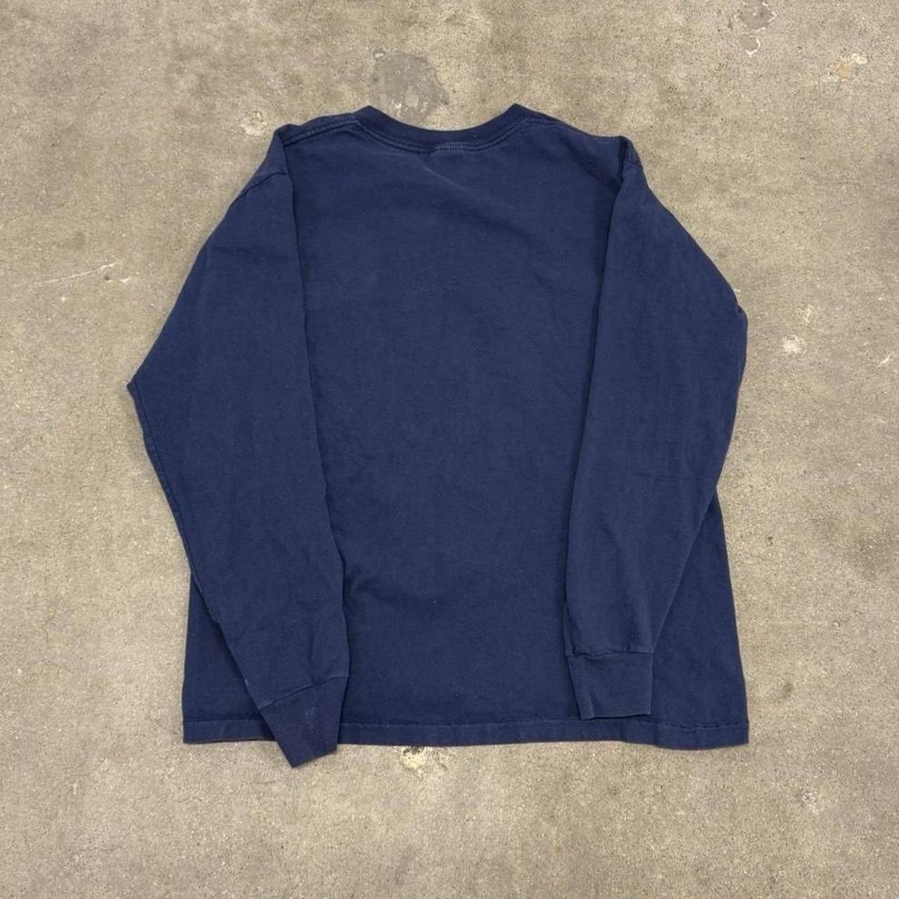 Rare 80s 90s VTG NIKE Just Do It Spell Out Swoosh Long Sleeve T Shirt Navy Large