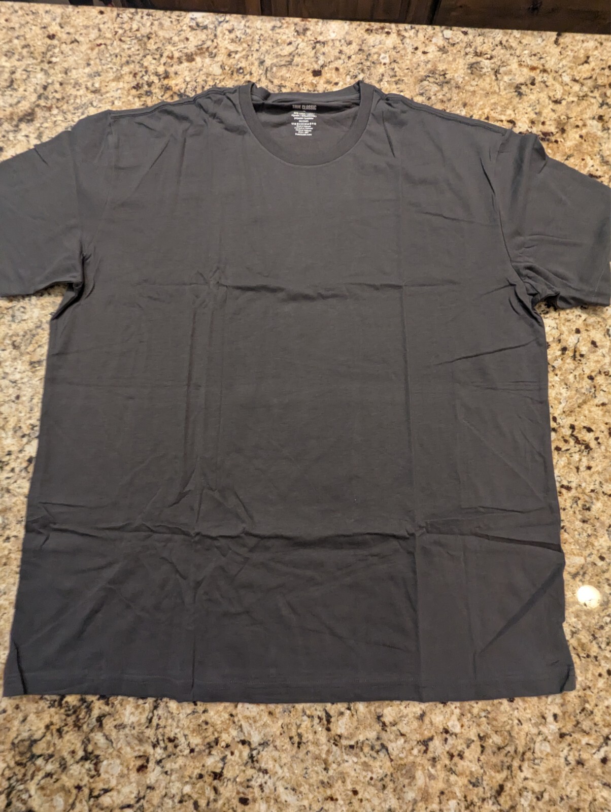 True Classic Men’s Classic Crew Neck Short Sleeve Tee Shirt Carbon Dark Gray 2XL