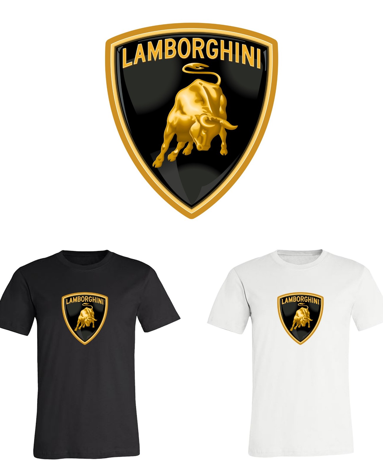 Lamborghini Main Logo T-Shirt shirt Sizes Youth -Adult 6XL! Fast Ship!