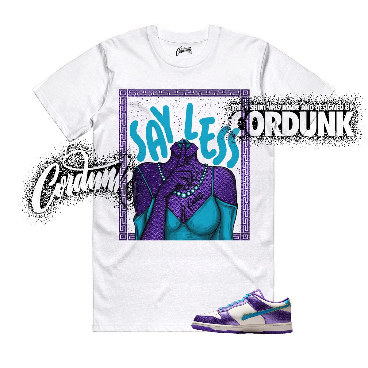 Dunk Charlotte to LA Fierce Purple Blue Lagoon Draft Day T Shirt Match SAYLESS