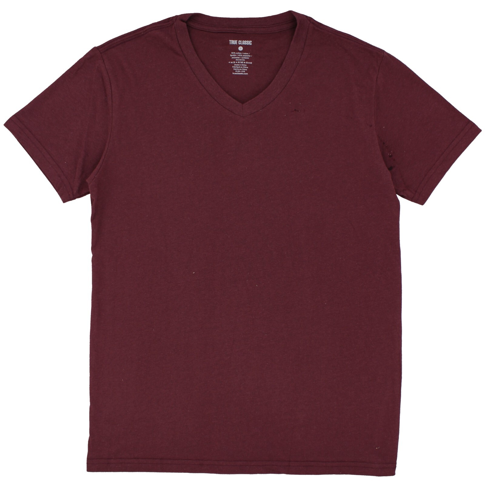 True Classic Men’s V-Neck Shirt Short Sleeve Ultra Soft Tagless Cotton Tee
