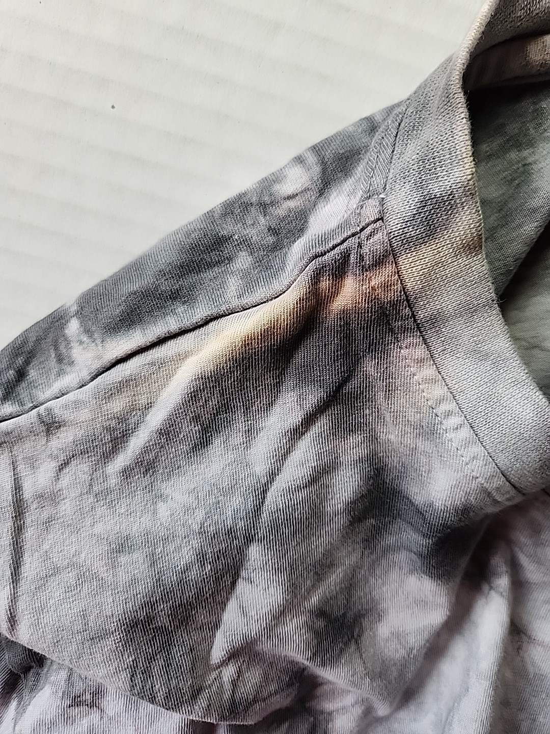 KingSize Men’s Big & Tall 4XL Gray Lightning Tie-Dye Graphic T-Shirt Tee
