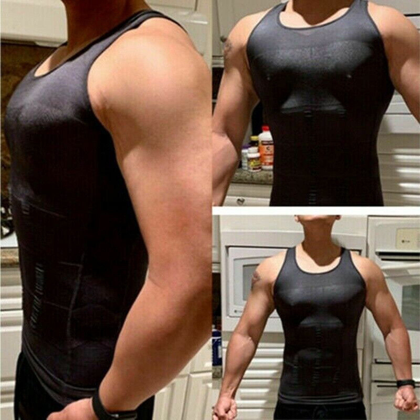 Sculptcore Men’s Body Shaper Compression Ionic Shaping Shirt Slimming Tank Top