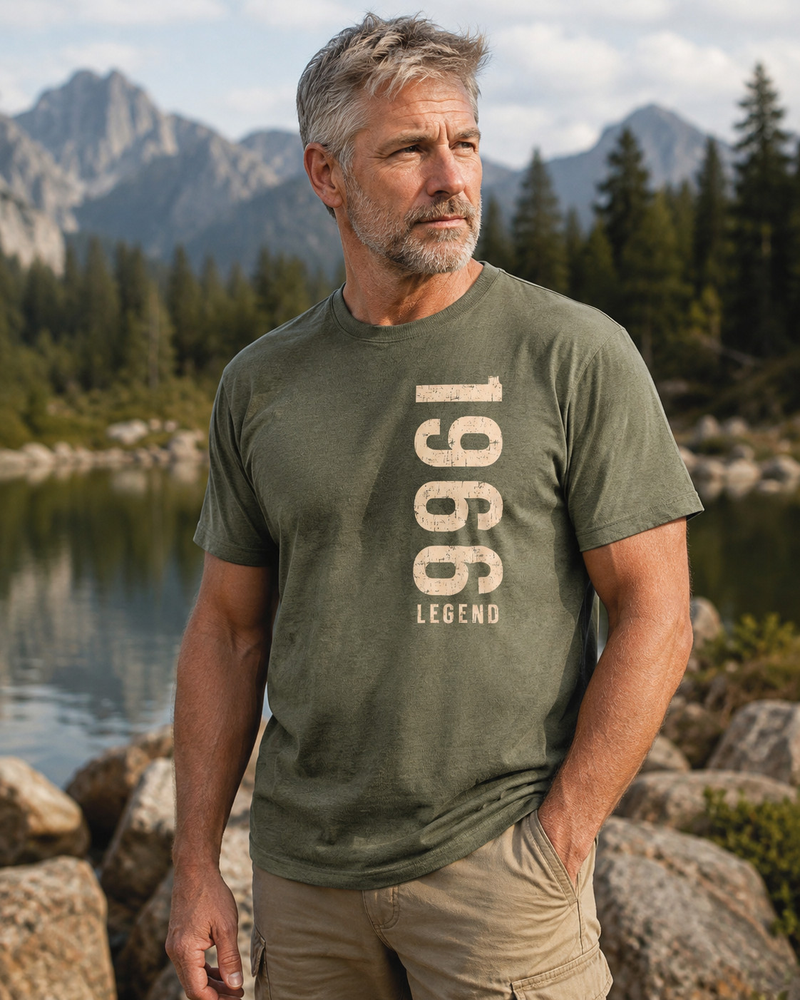 Men’s 1966 Legend T-Shirt 60th Birthday Vintage Born in 1966