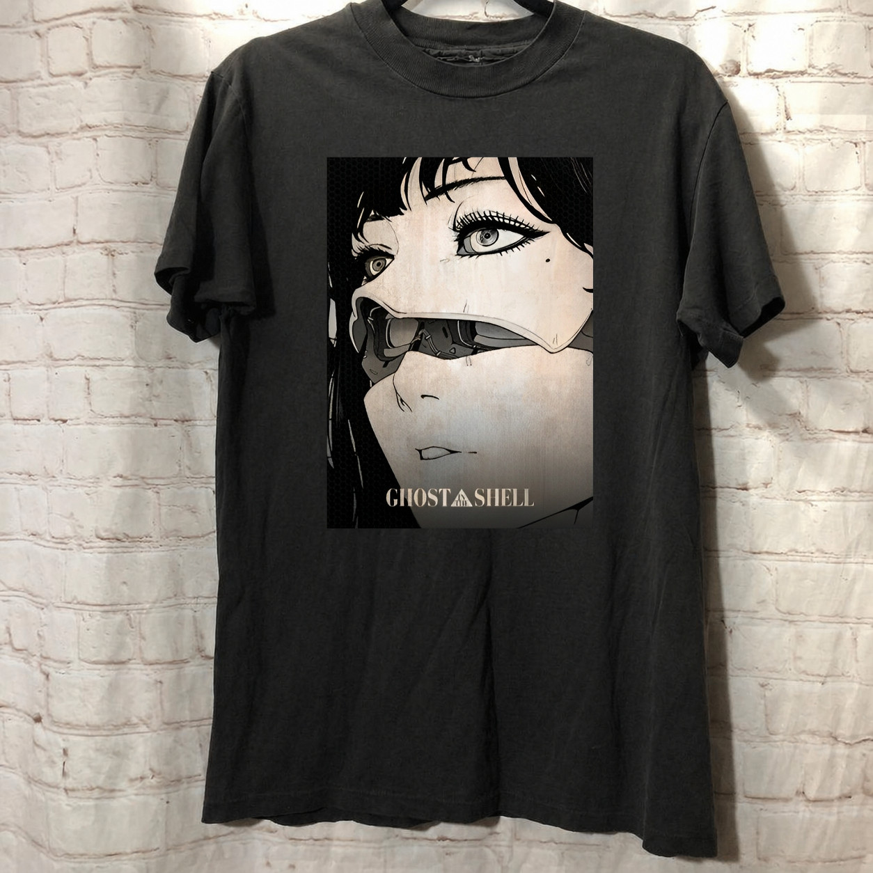 Anime-inspired Ghost in the Shell Logo Graphic T-Shirt, Unisex S-5XL