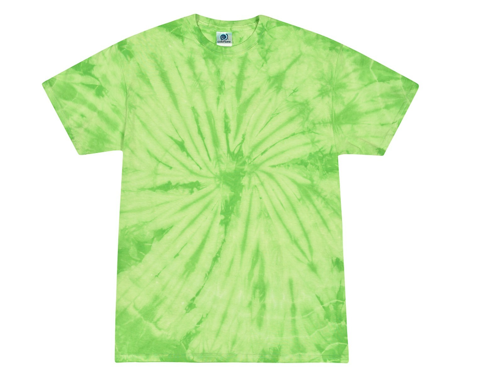 Tie Dye T-Shirts Lime Green Kid&Adult S M L XL 2XL 3XL 4XL 5XL Cotton Colortone