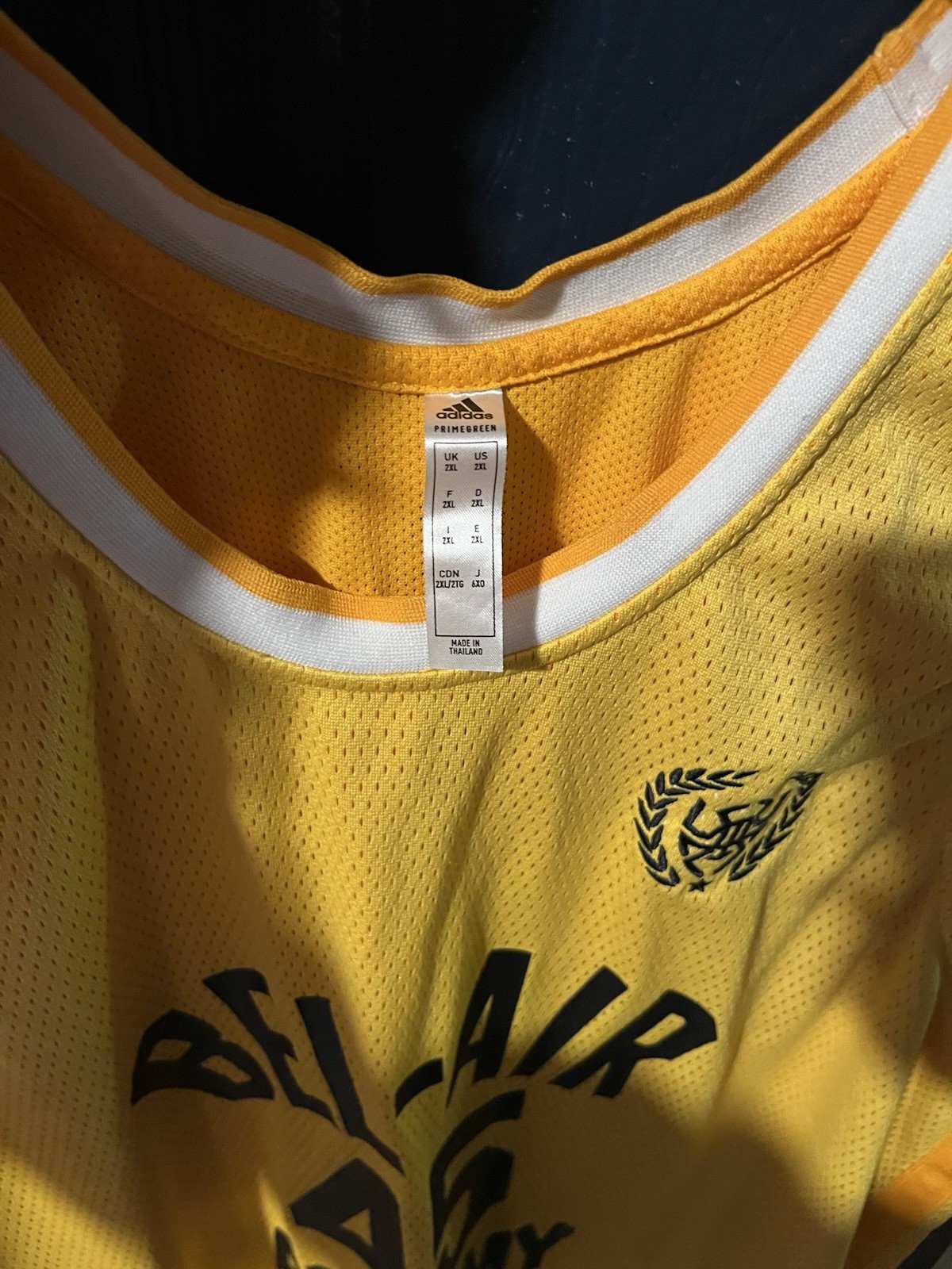 Adidas Bel-Air Academy Jersey Mitchell 45 Basketball Men XXL Yellow D.O.N. Tank