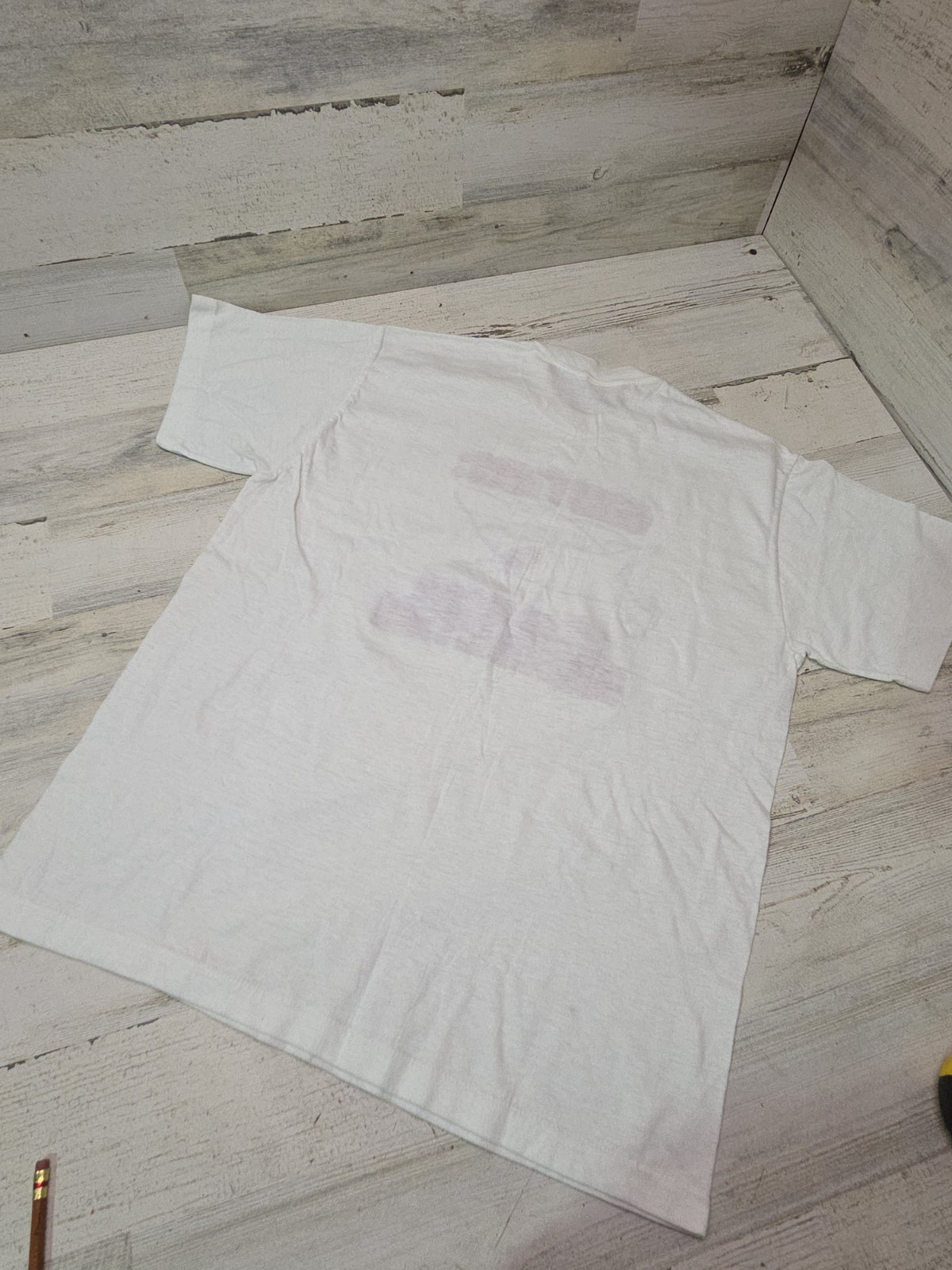 80s Jaws Under Construction Caution T Shirt Single Stitch USA 1980s RARE