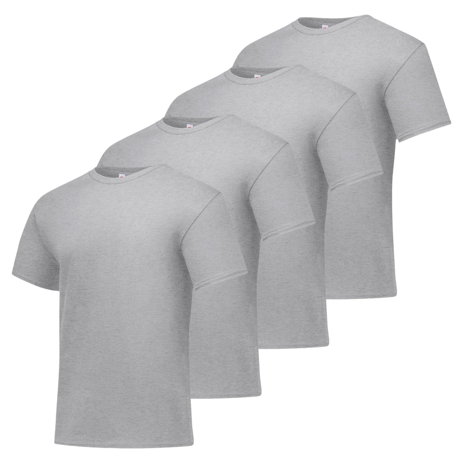 4-pack Mens Essentials Short Sleeve 90% Cotton T-Shirt 3X-Large Big Light Steel