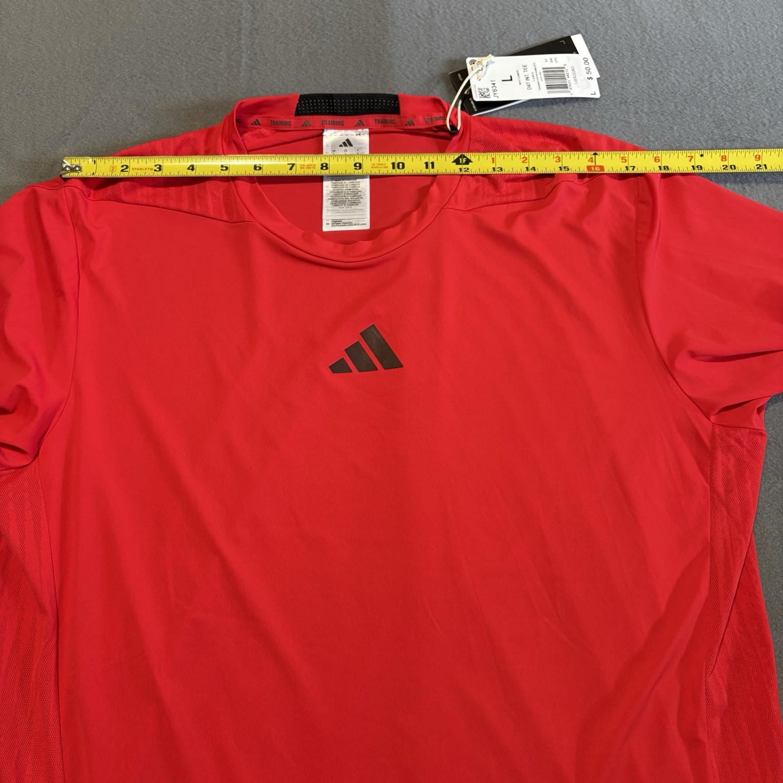 Adidas D4T TEE Training T-Shirt Men Large Red JY6341 Climacool Performance NWT